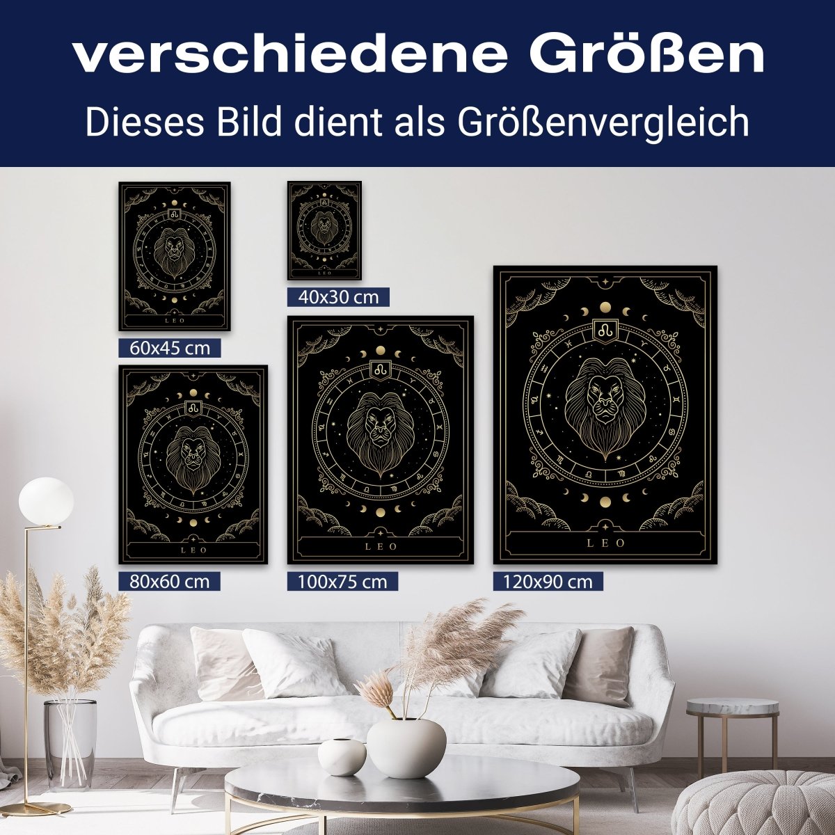 Leinwandbild Sternzeichen, Löwe, Hochformat M0706 kaufen - Bild 8