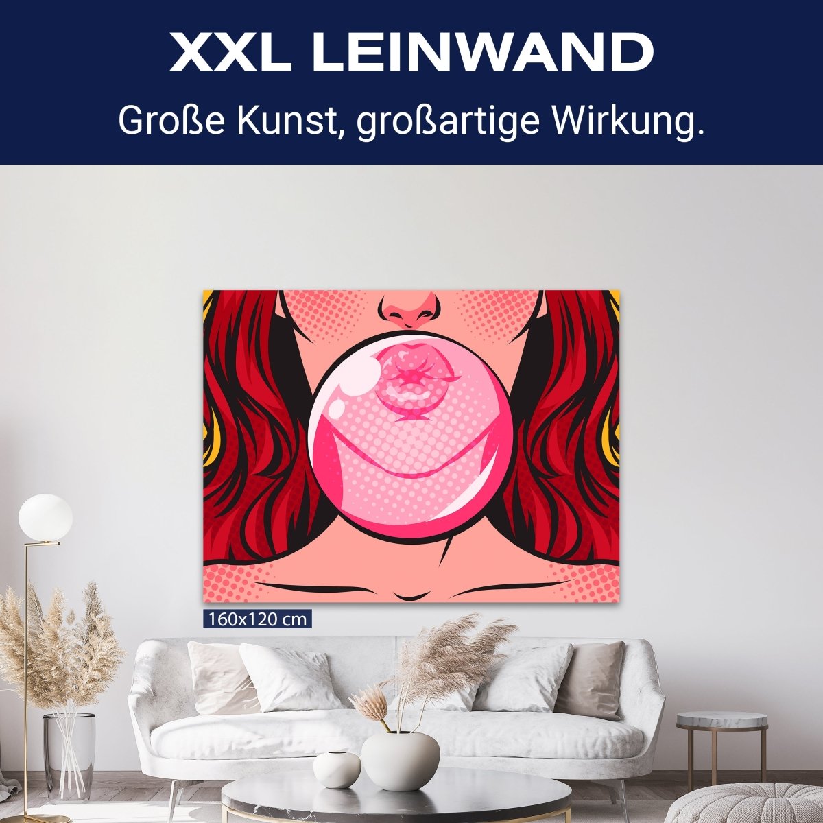 Leinwandbild Pop Art Stil, Frau, Querformat M0718 kaufen - Bild 9