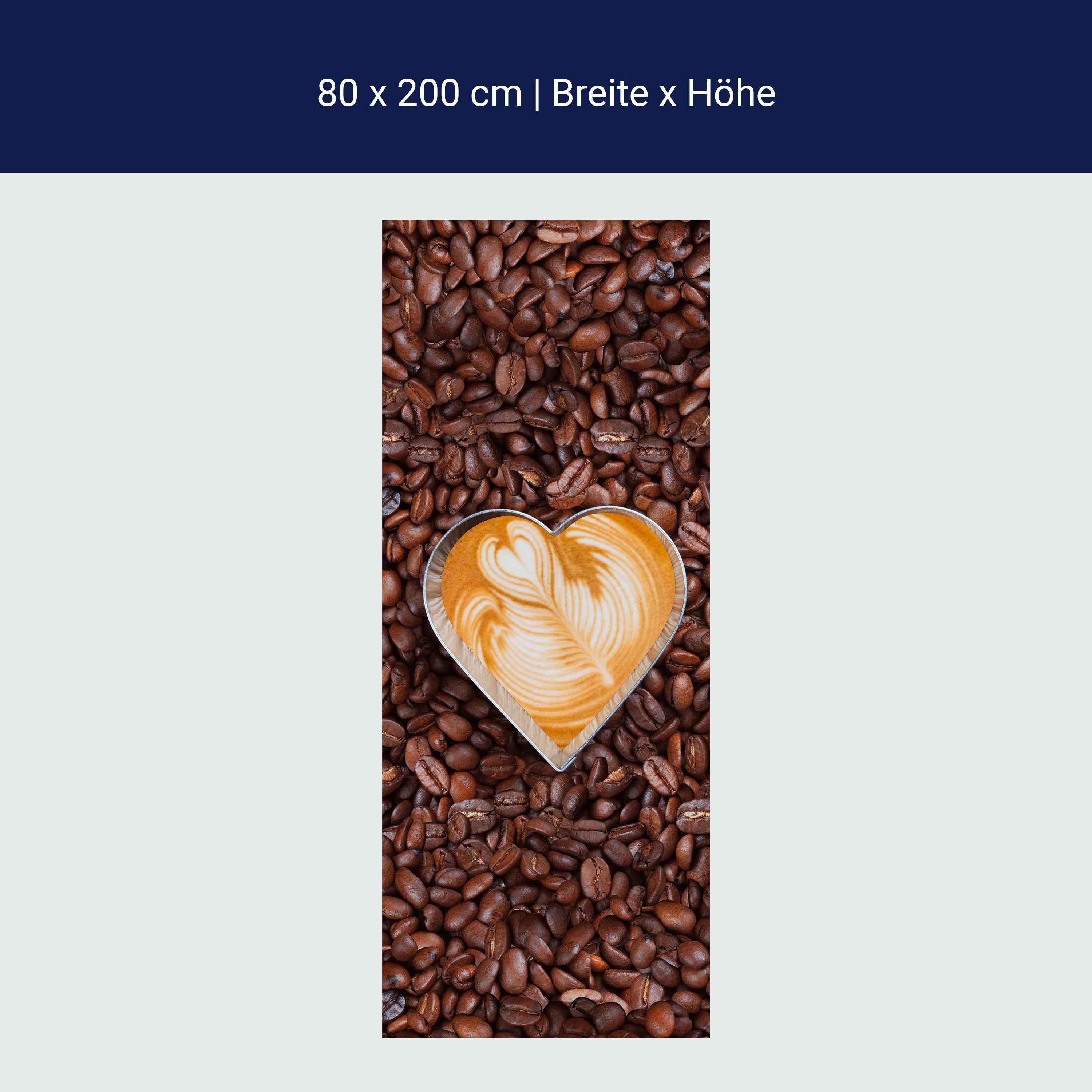 Türtapete Kaffeebohnen und Kaffeeherzen M0731