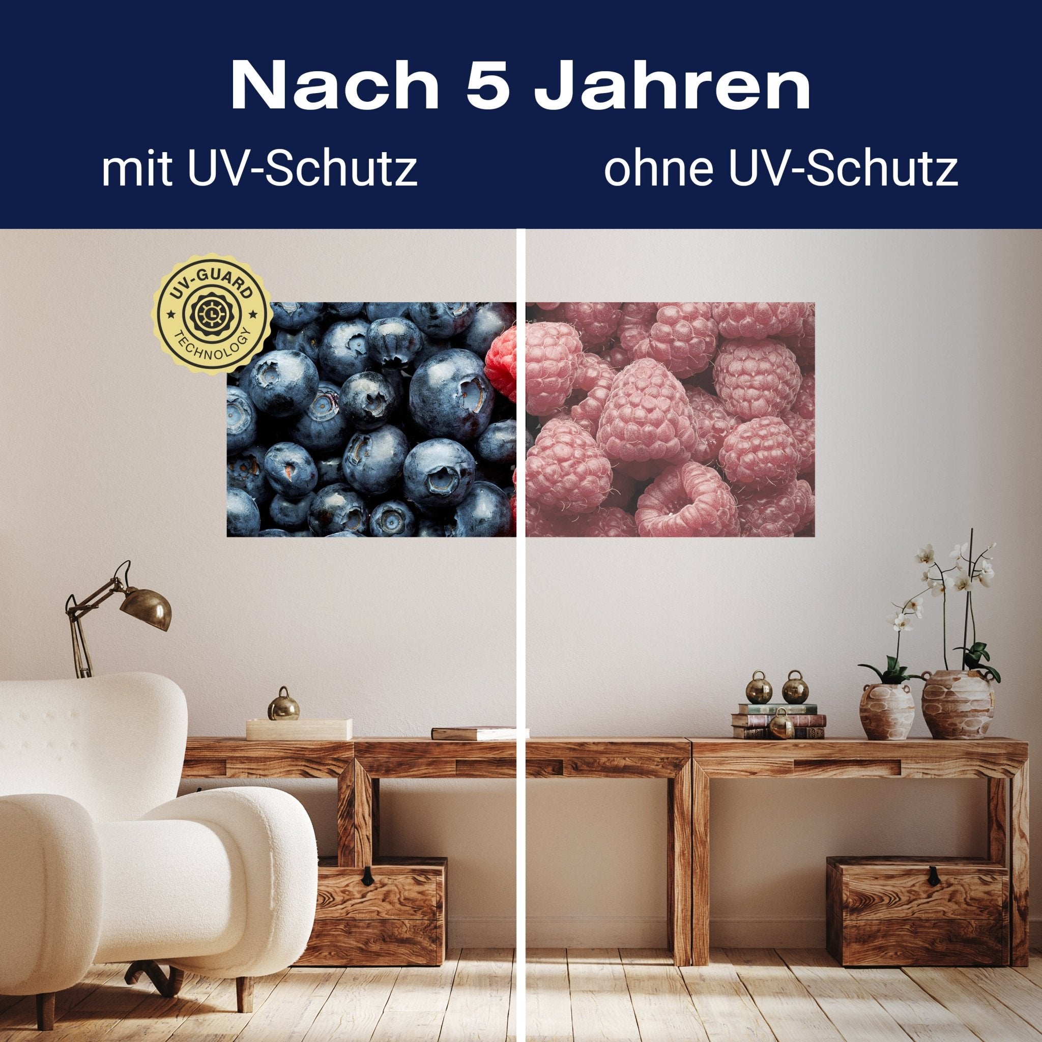 Leinwandbild Heidelbeeren und Himbeeren M0732 kaufen - Bild 9