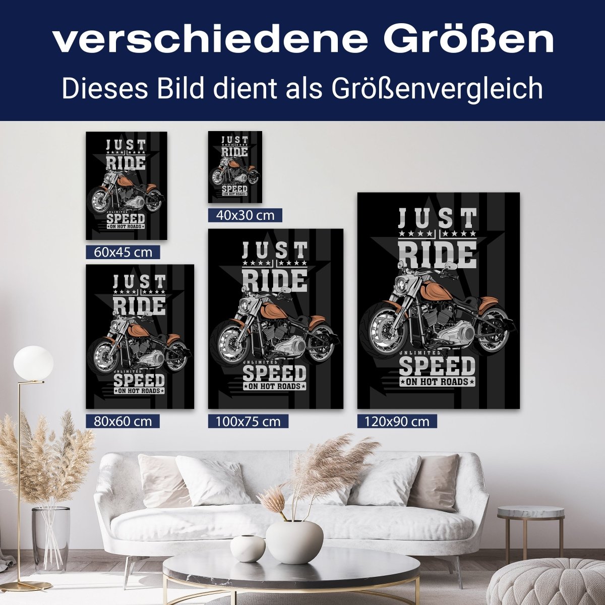 Leinwandbild Sport, Motorrad, Spruch, Hochformat M0734 kaufen - Bild 8