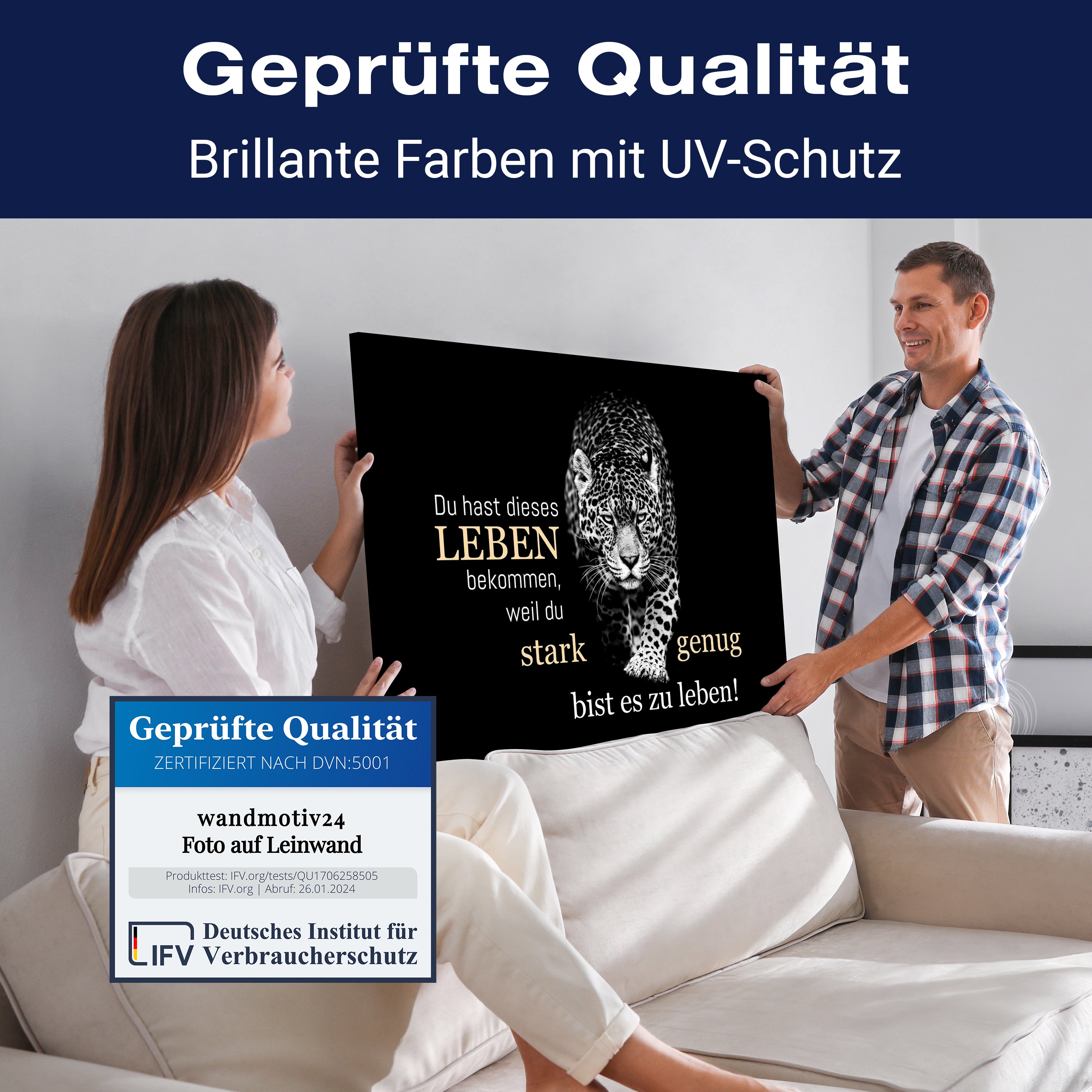 Leinwandbild Spruch Dieses Leben M0736 kaufen - Bild 4