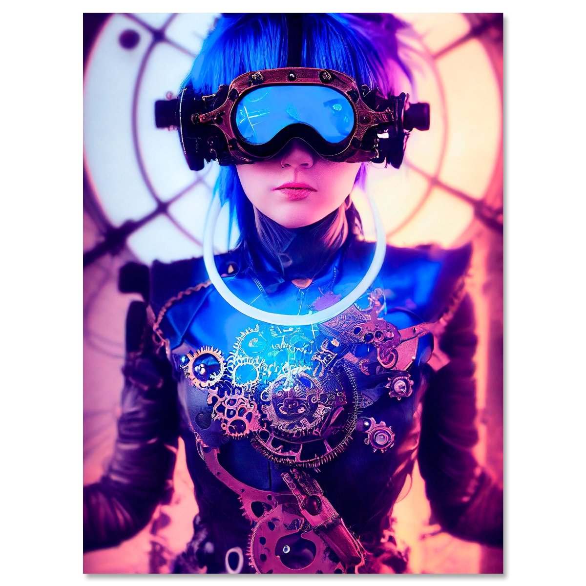 Leinwandbild Gaming, Robotermädchen, Hochformat M0751 kaufen - Bild 1