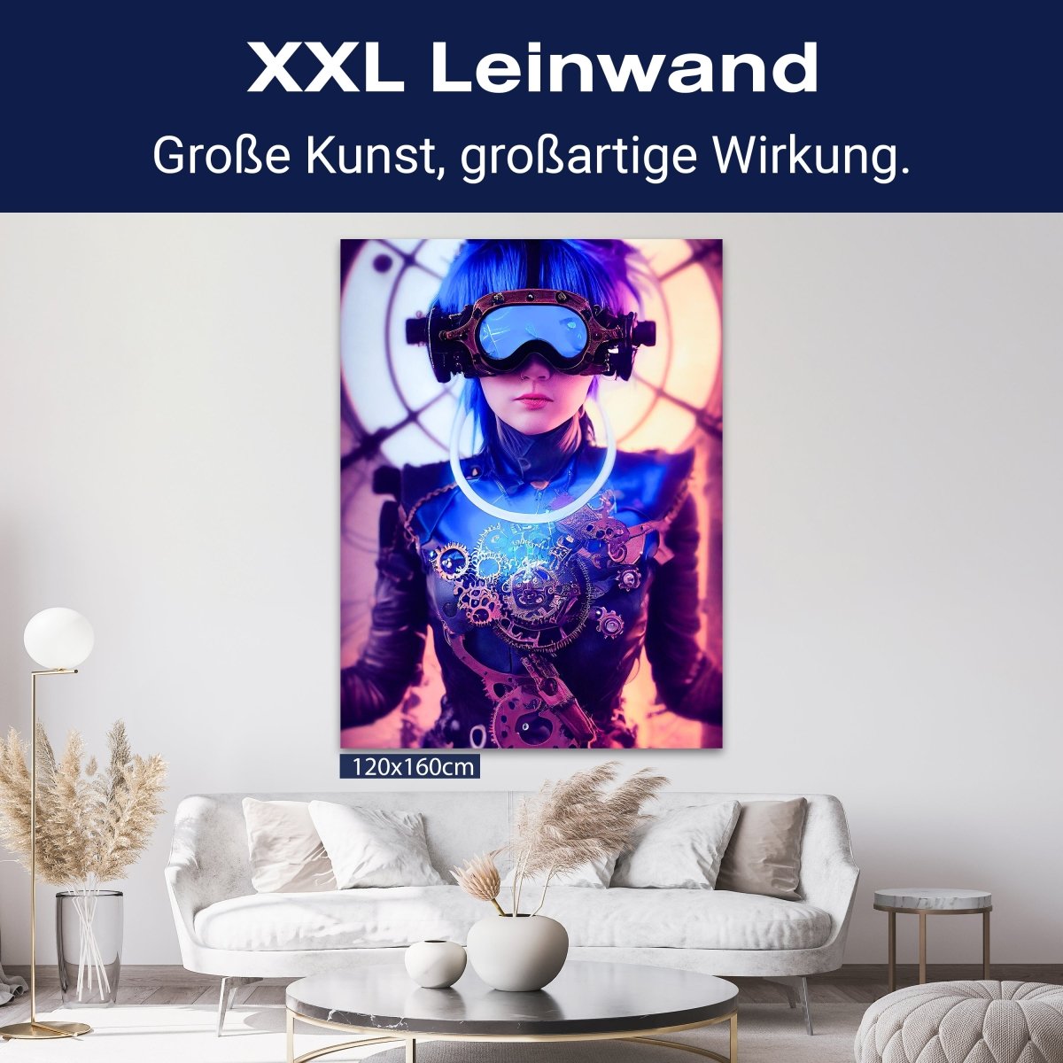 Leinwandbild Gaming, Robotermädchen, Hochformat M0751 kaufen - Bild 9