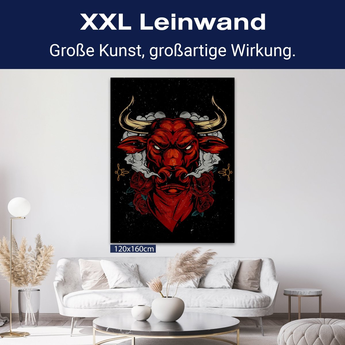 Leinwandbild Digital Art, Stier, Hochformat M0757 kaufen - Bild 9