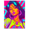 Leinwandbild Pop Art Stil, Asiatin, Hochformat M0760