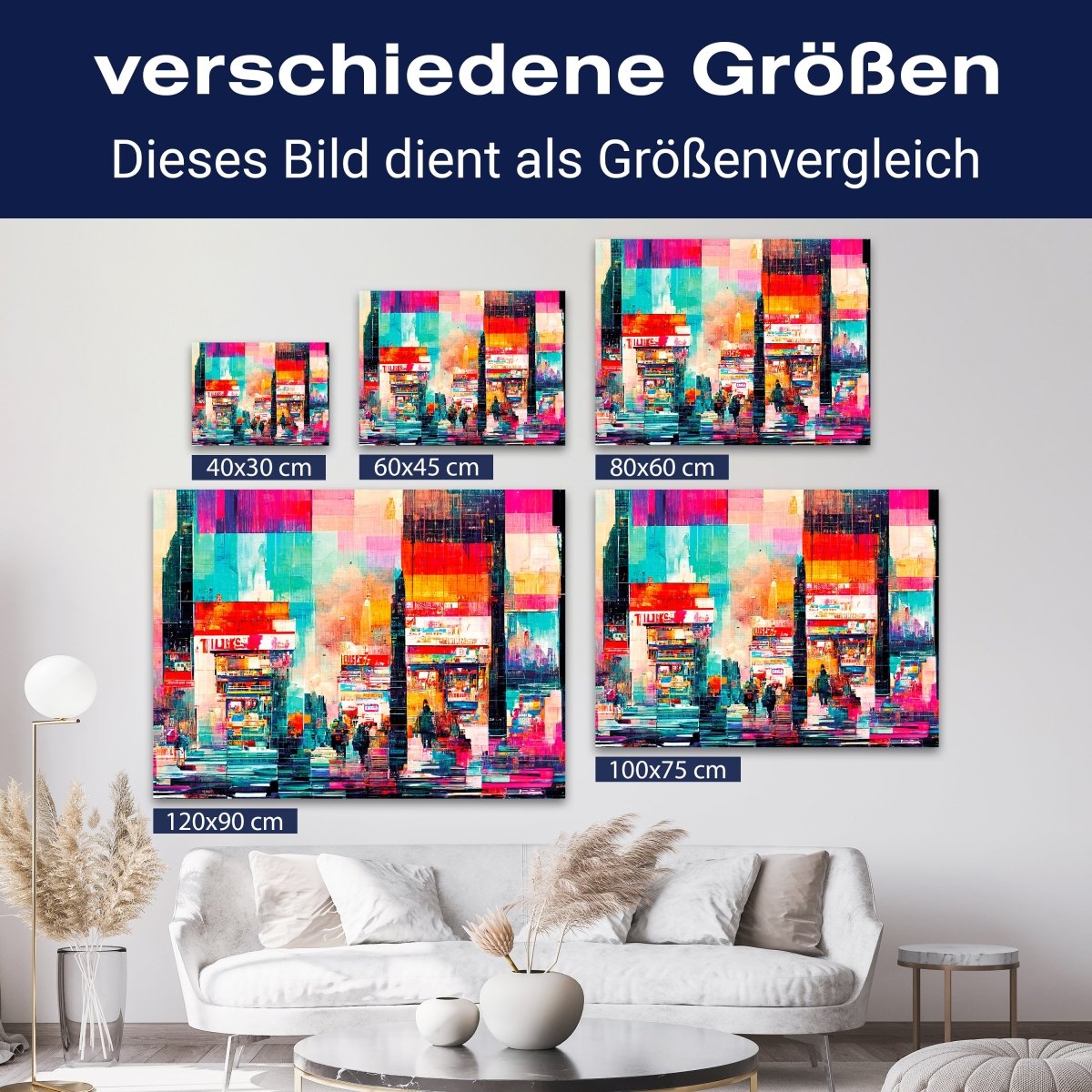 Leinwandbild Kunst und Gemälde, Gebäude Abtrakt, Querformat M0762 kaufen - Bild 8