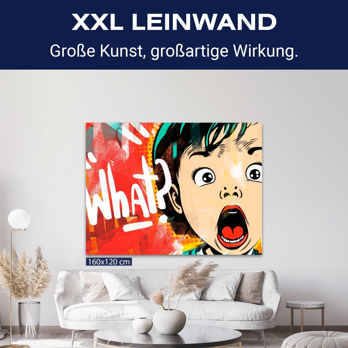 Leinwandbild Pop Art Stil, What, Querformat M0764 kaufen - Bild 9