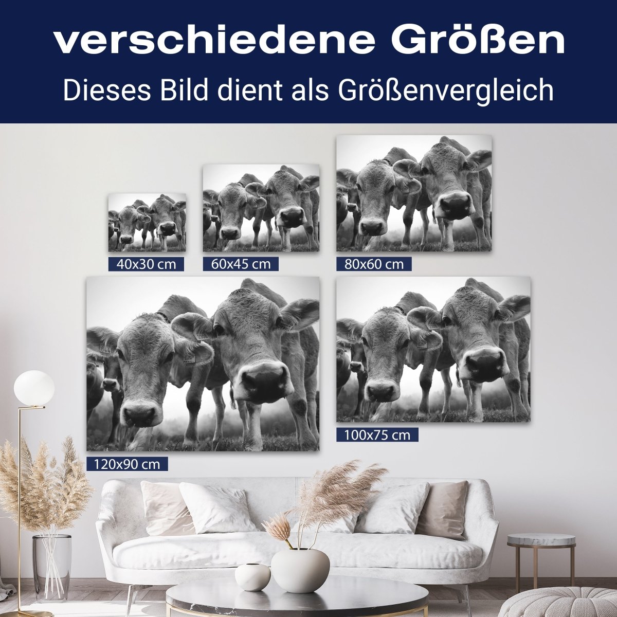 Leinwandbild Kühe, Weide, Querformat M0771 kaufen - Bild 8