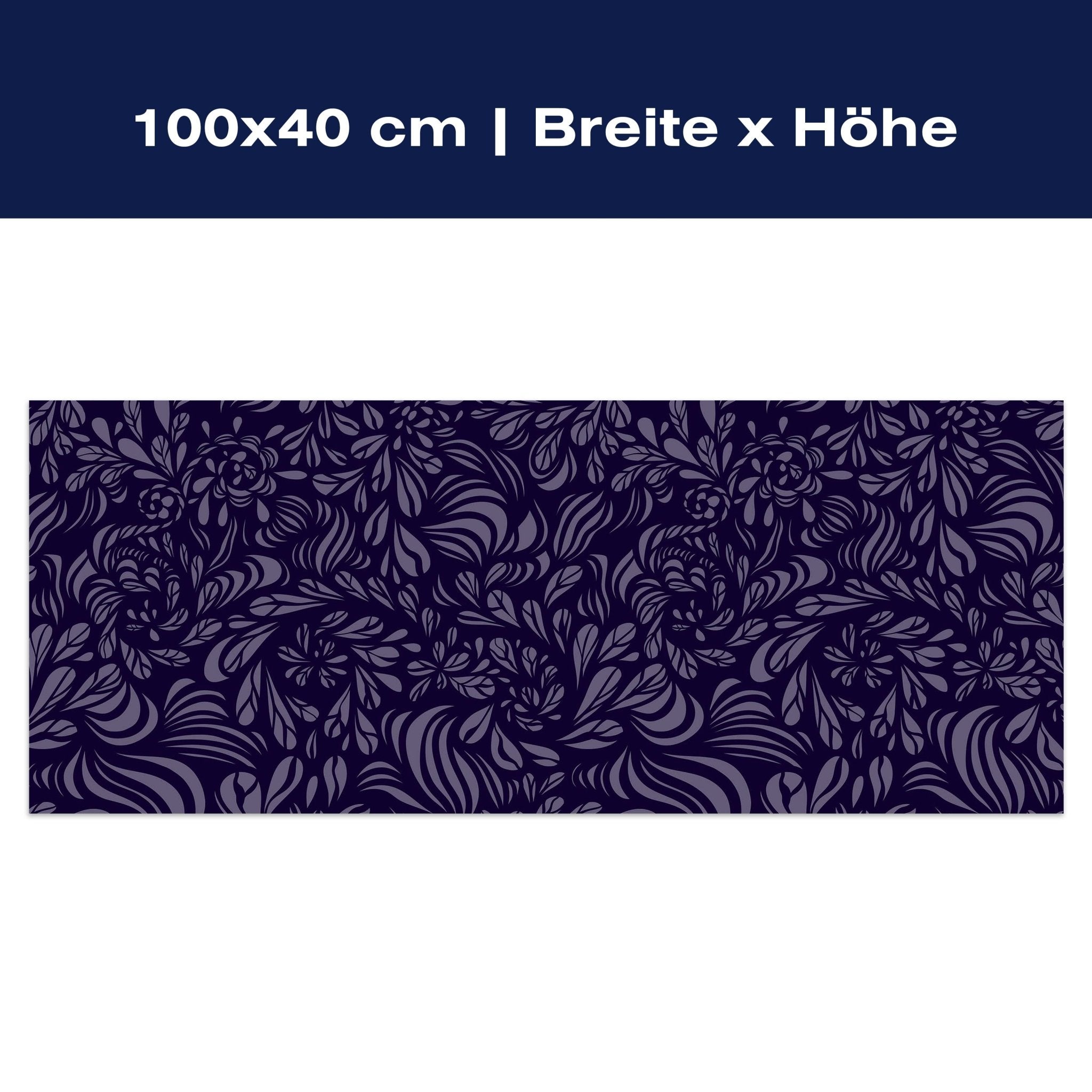 Leinwandbild Abstraktes Fantasie Blumenmuster M0778