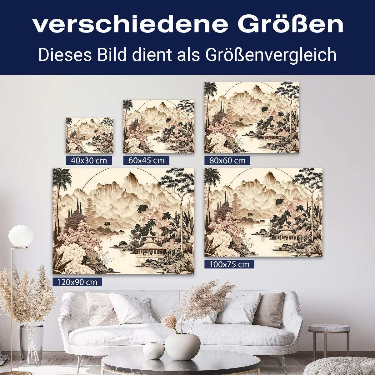 Leinwandbild Chinesische Landschaft, Querformat M0782 kaufen - Bild 8