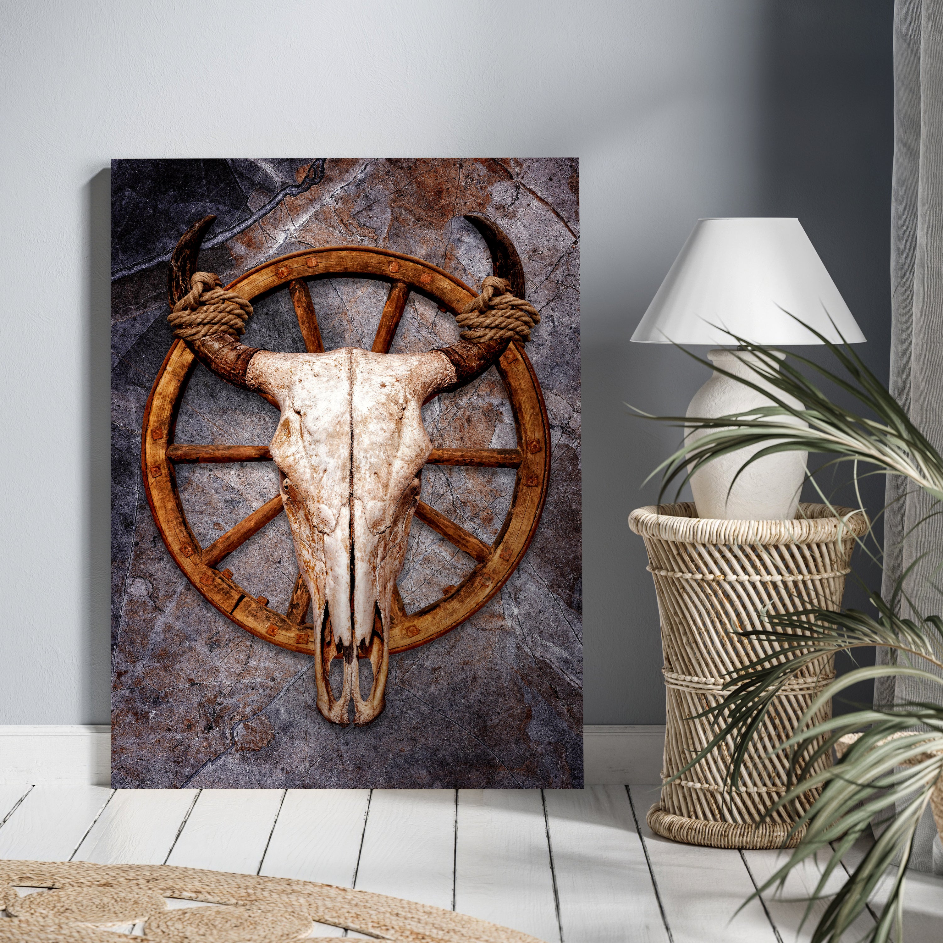 Leinwandbild Stier, Totenkopf, Hochformat M0784 kaufen - Bild 2