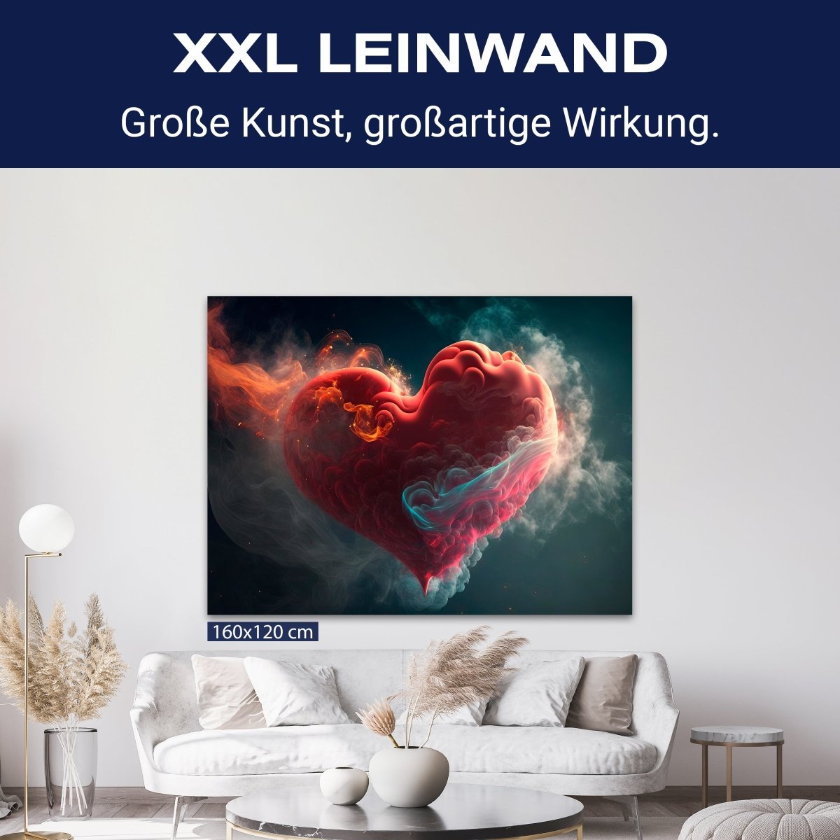 Leinwandbild Herz, Wolken, Querformat M0785 kaufen - Bild 9