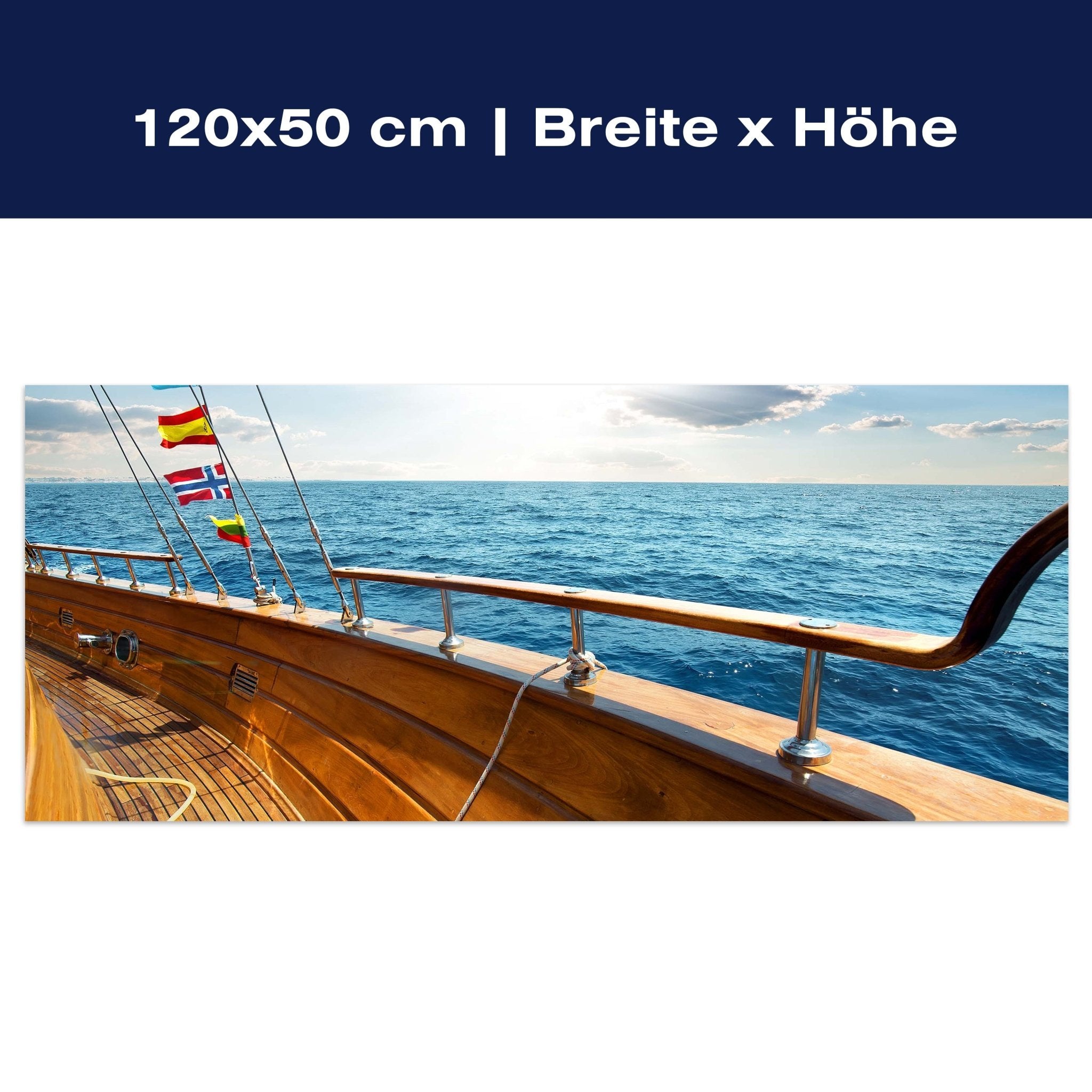 Leinwandbild Yacht im Meer an sonnigen Tag M0795