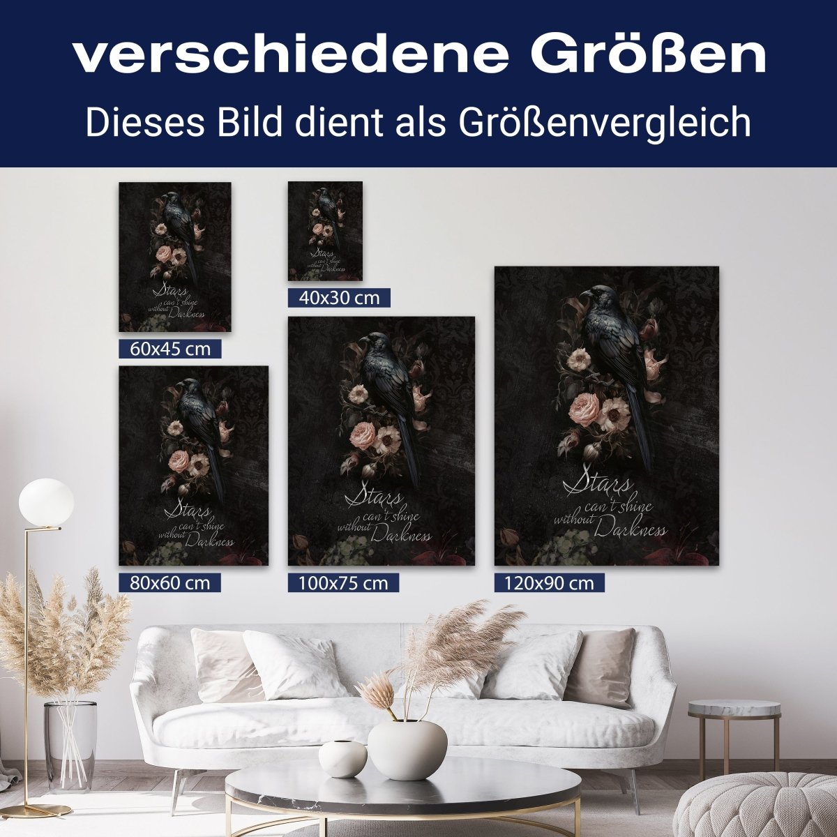 Leinwandbild Spruch Stars, Rabe, Hochformat M0796 kaufen - Bild 8