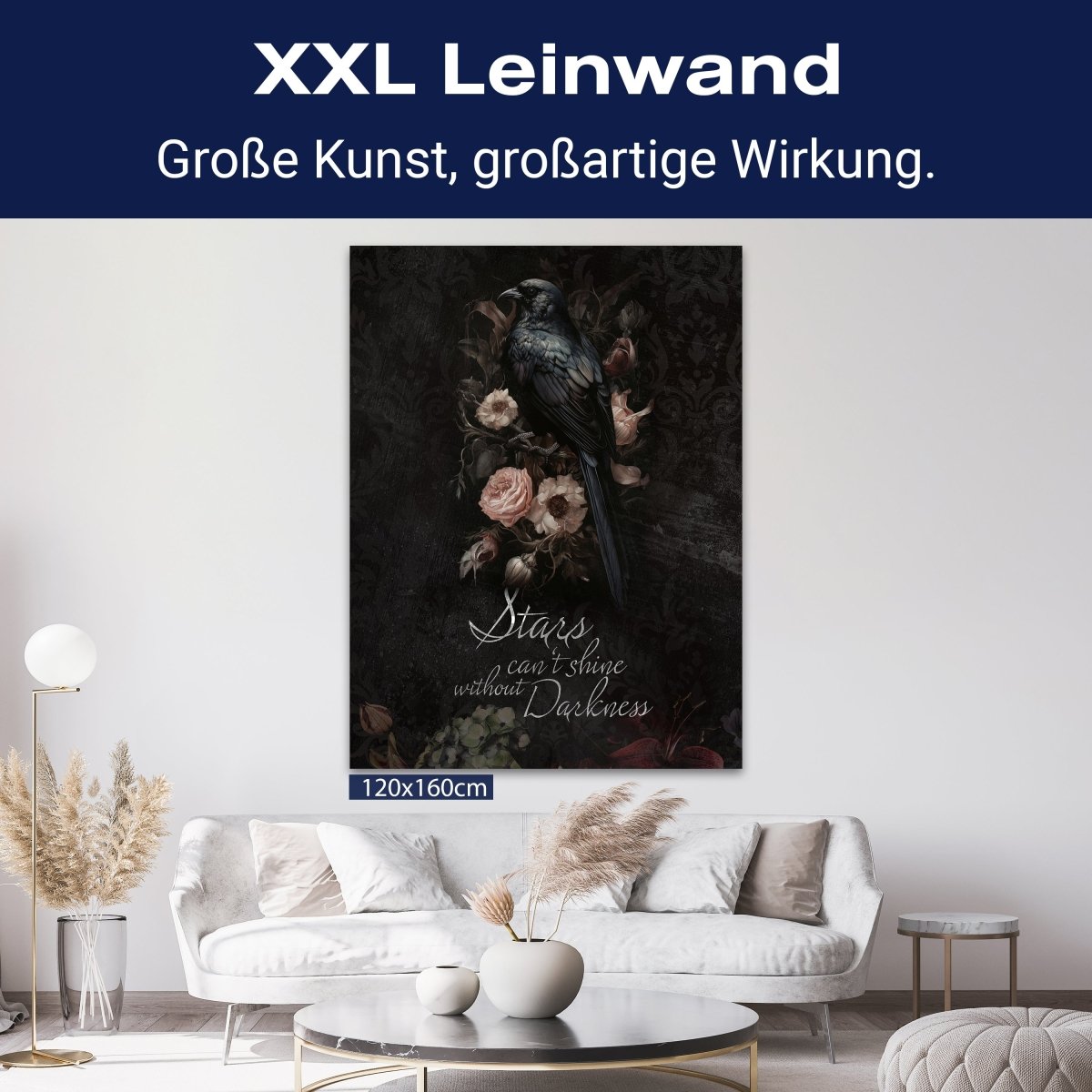 Leinwandbild Spruch Stars, Rabe, Hochformat M0796 kaufen - Bild 9