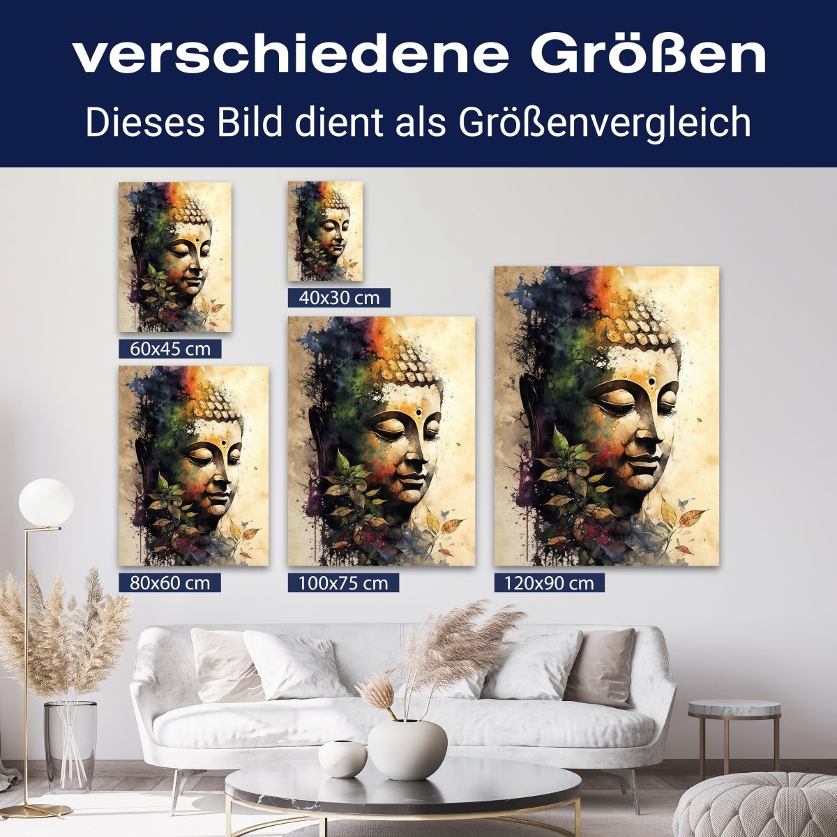 Leinwandbild Malerei, Buddha, Hochformat M0797 kaufen - Bild 8