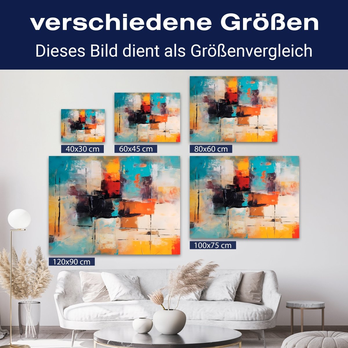 Leinwandbild Malerei, abstrakt, Querformat M0798 kaufen - Bild 8