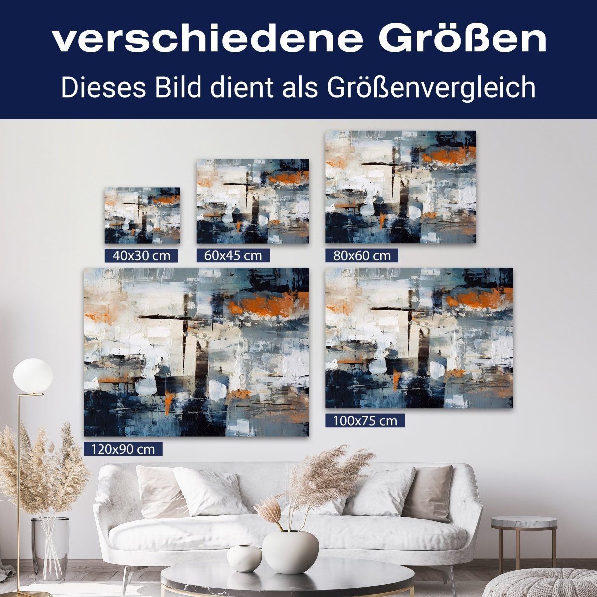 Leinwandbild Malerei, abstrakt, Querformat M0799 kaufen - Bild 8