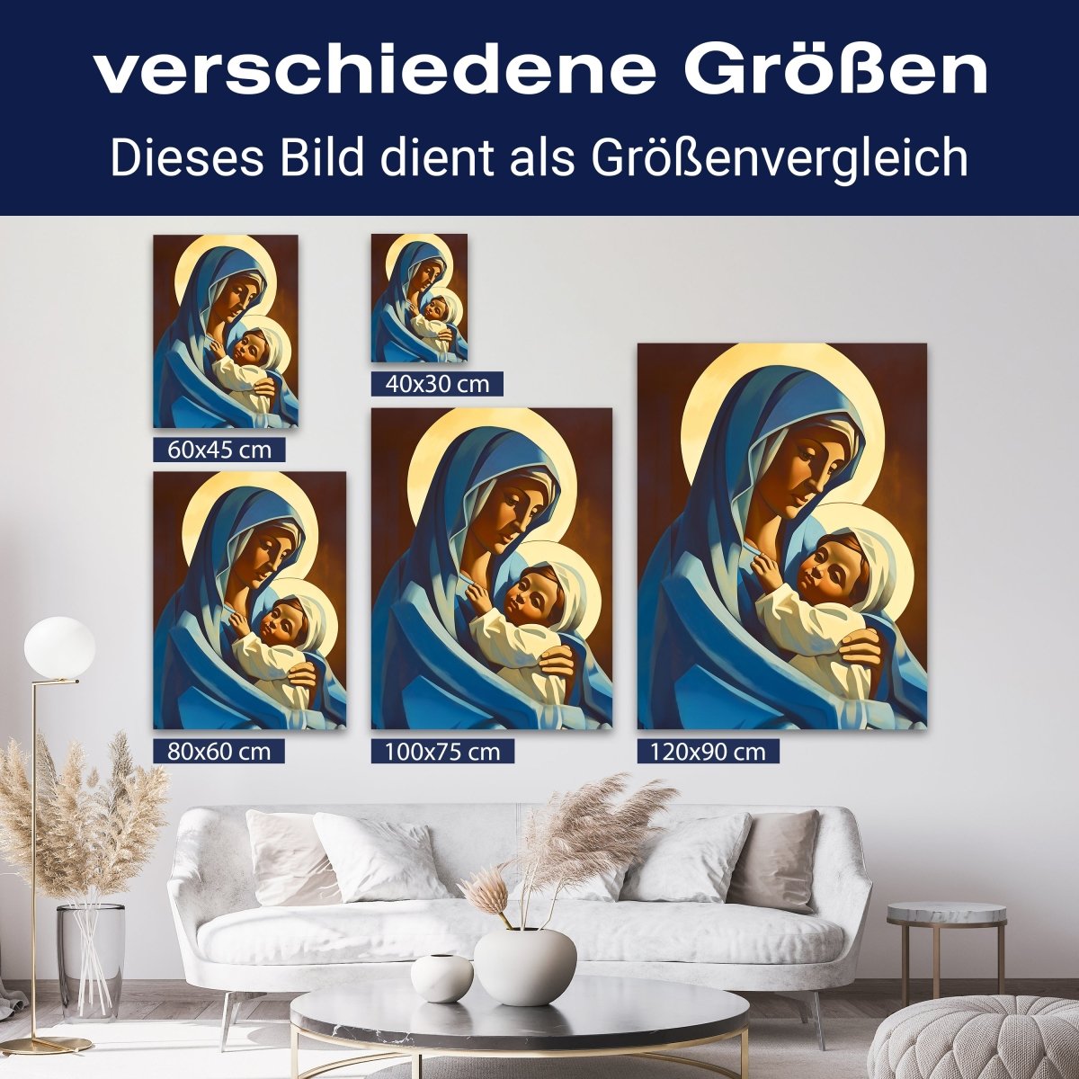 Leinwandbild Malerei, Maria, Hochformat M0800 kaufen - Bild 8