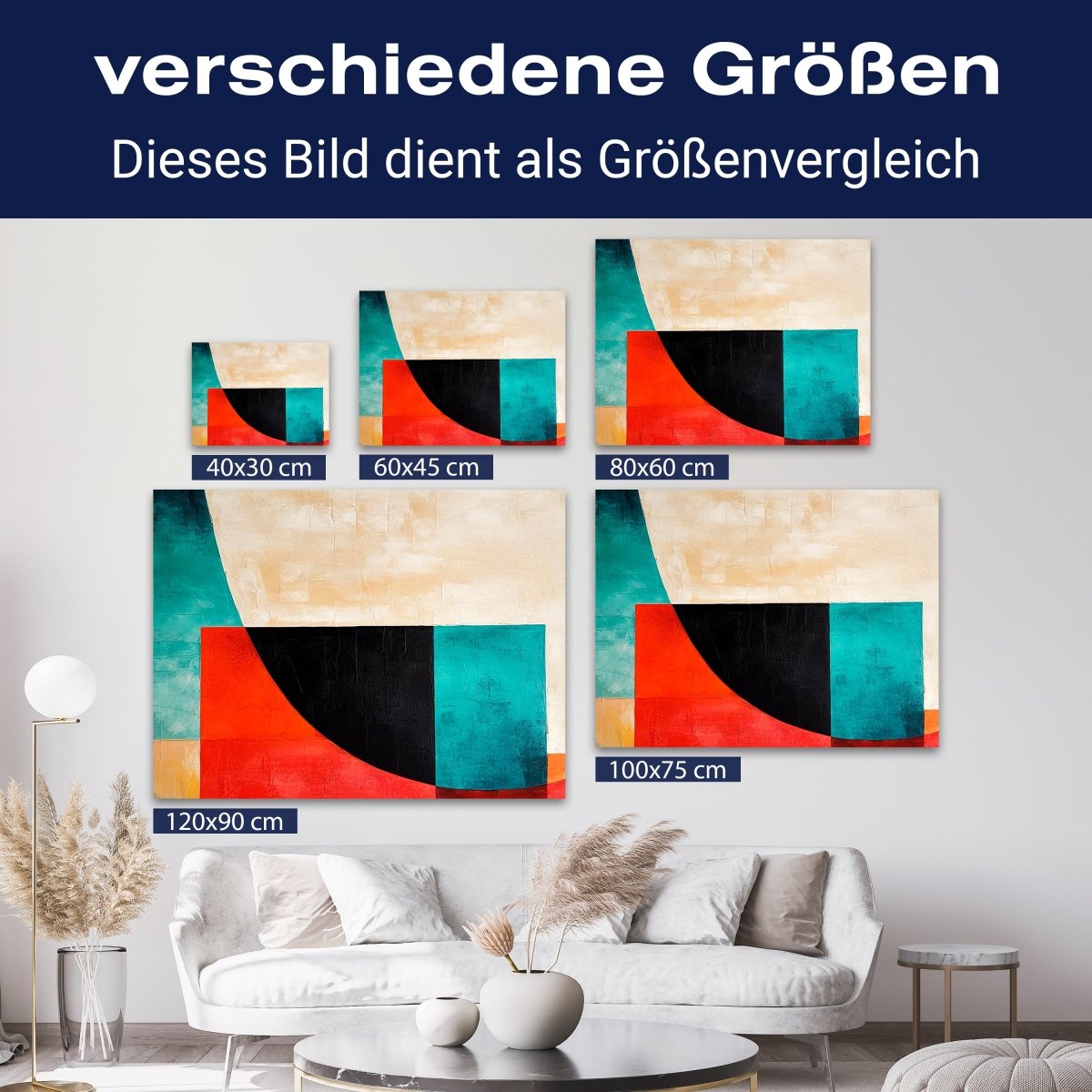 Leinwandbild Malerei, abstrakt, Querformat M0801 kaufen - Bild 8