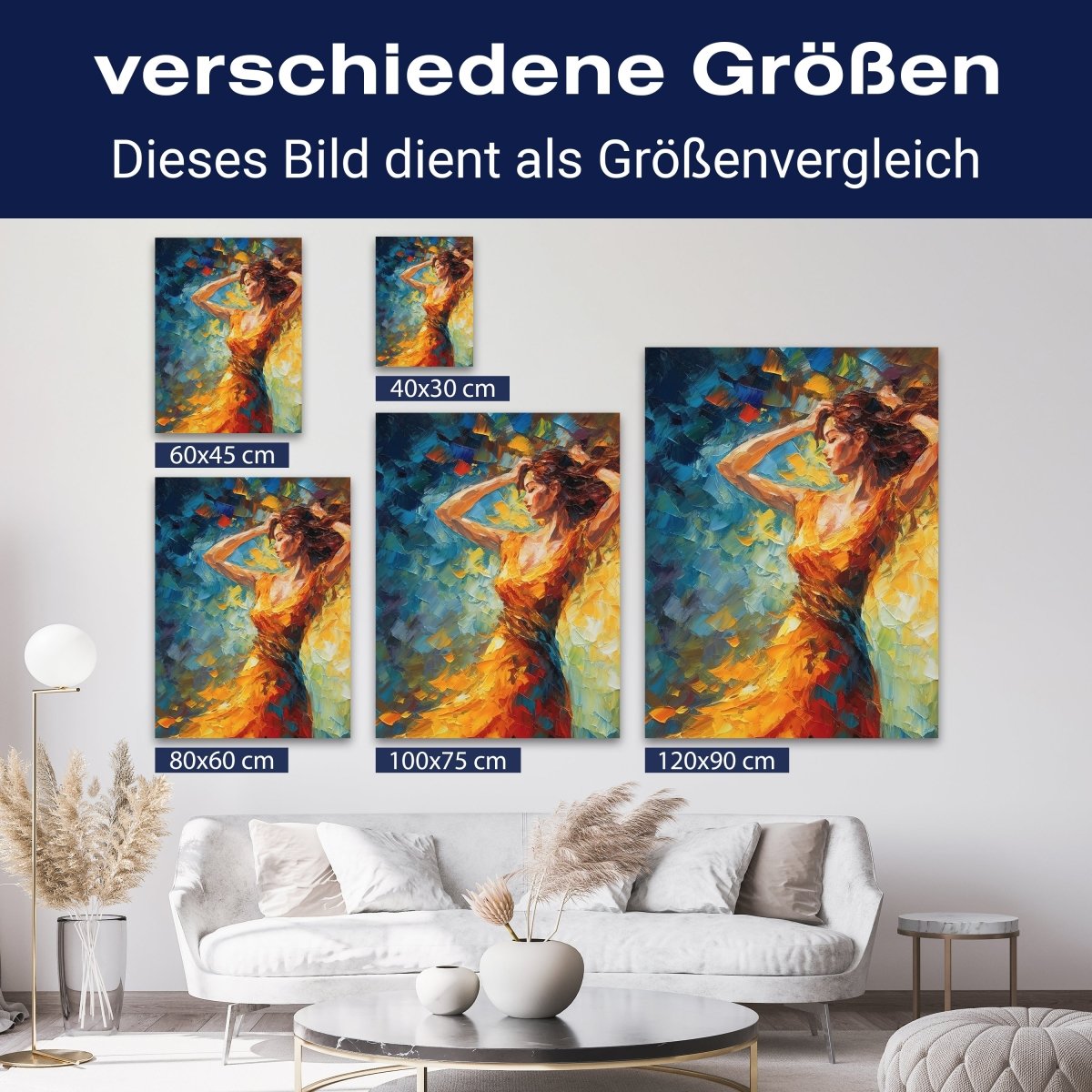 Leinwandbild Malerei, Frau, Hochformat M0802 kaufen - Bild 8