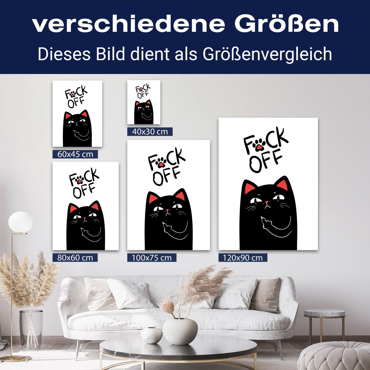 Leinwandbild Katze, Spruch, Hochformat M0805 kaufen - Bild 8