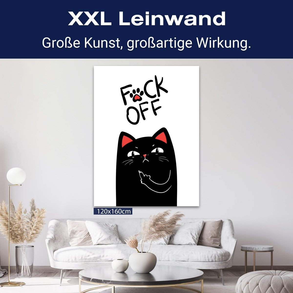 Leinwandbild Katze, Spruch, Hochformat M0805 kaufen - Bild 9