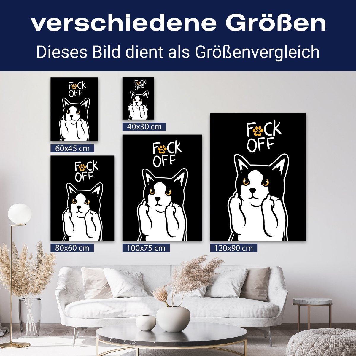 Leinwandbild Katze, Spruch, Hochformat M0807 kaufen - Bild 8