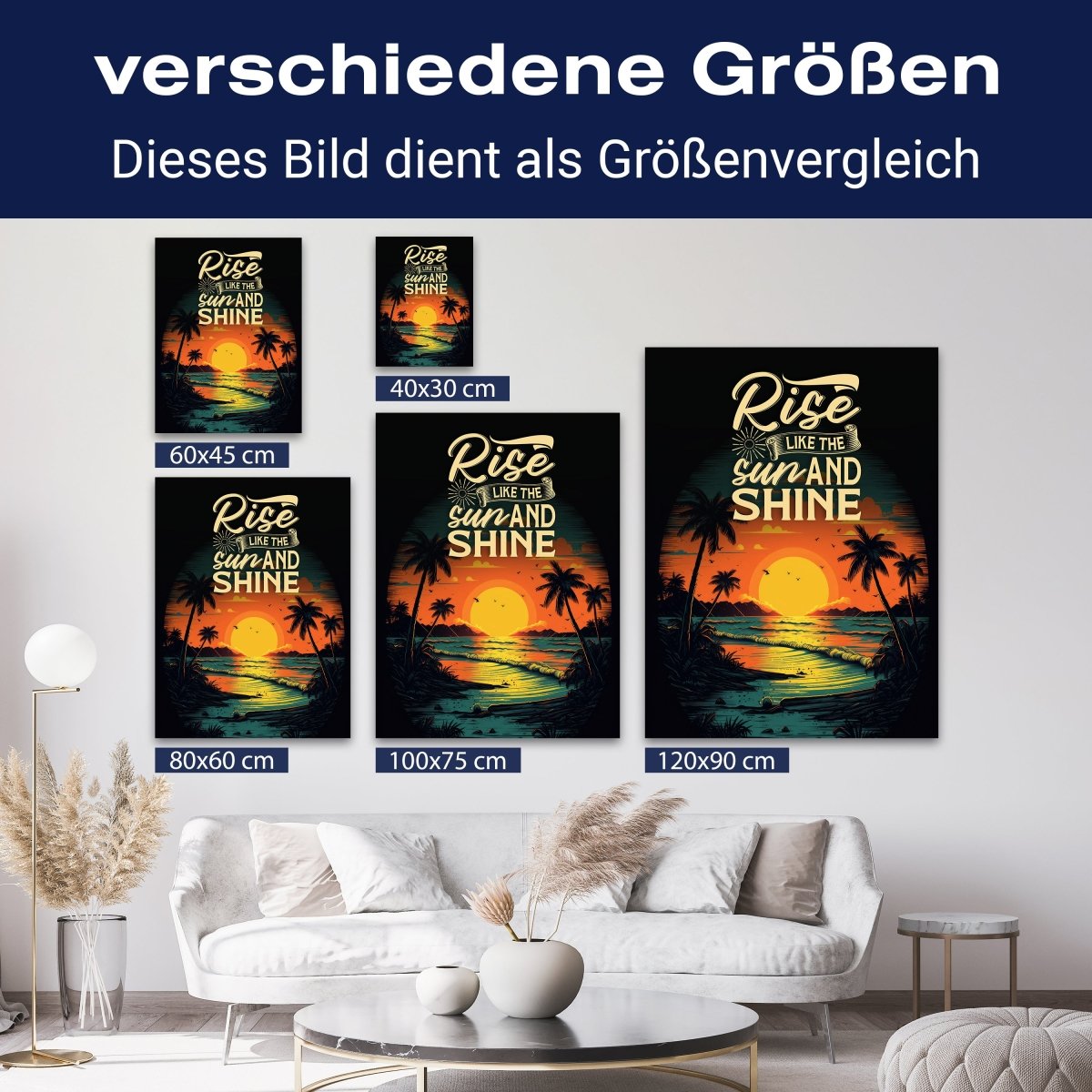 Leinwandbild Strand, Spruch, Hochformat M0808 kaufen - Bild 8