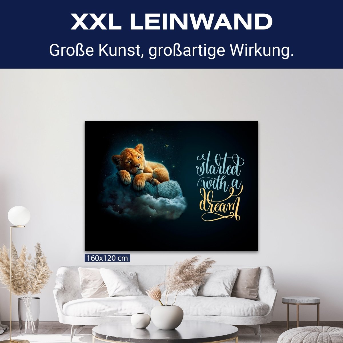 Leinwandbild Spruch, Löwe, Querformat M0817 kaufen - Bild 9