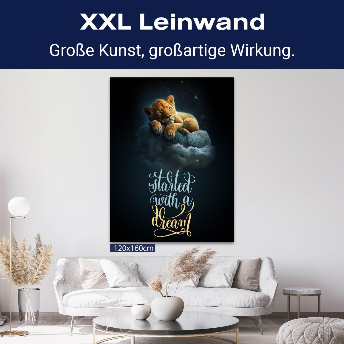 Leinwandbild Spruch, Löwe, Hochformat M0818 kaufen - Bild 9