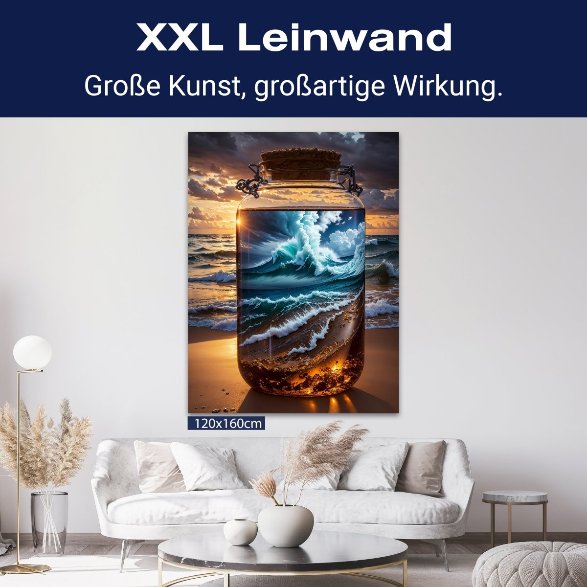 Leinwandbild Meer & Wasser, Flasche, Hochformat M0820 kaufen - Bild 9