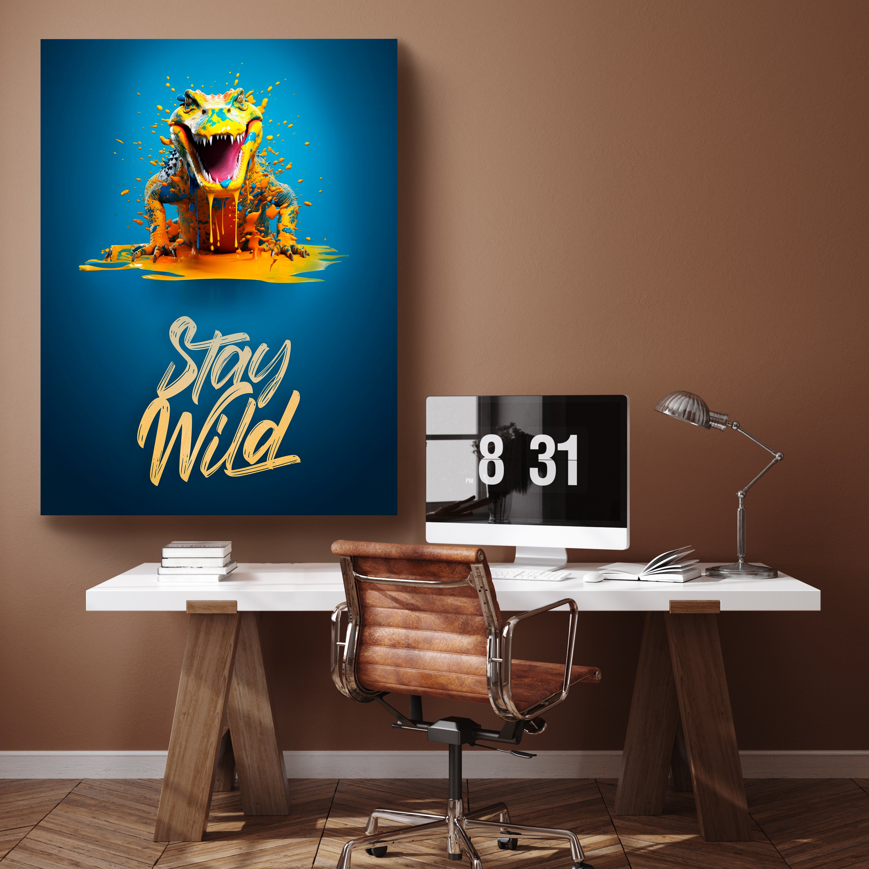 Leinwandbild Spruch Stay Wild, Krokodil M0826 kaufen - Bild 2