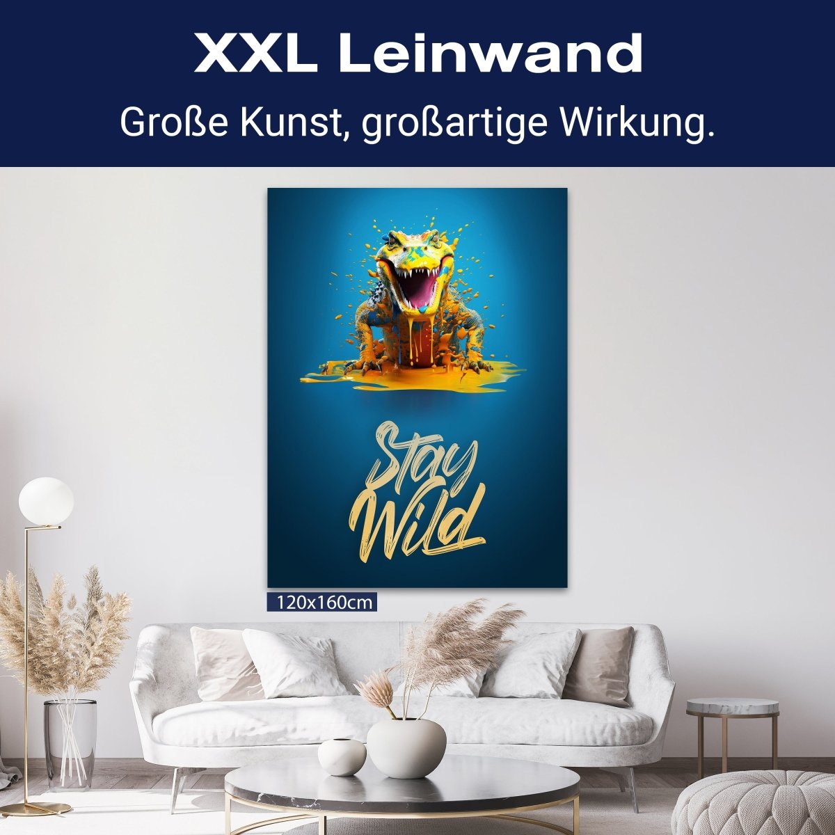 Leinwandbild Spruch Stay Wild, Krokodil M0826 kaufen - Bild 9