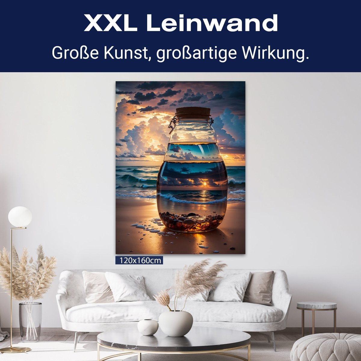 Leinwandbild Meer, Wasser, Flasche M0828 kaufen - Bild 9