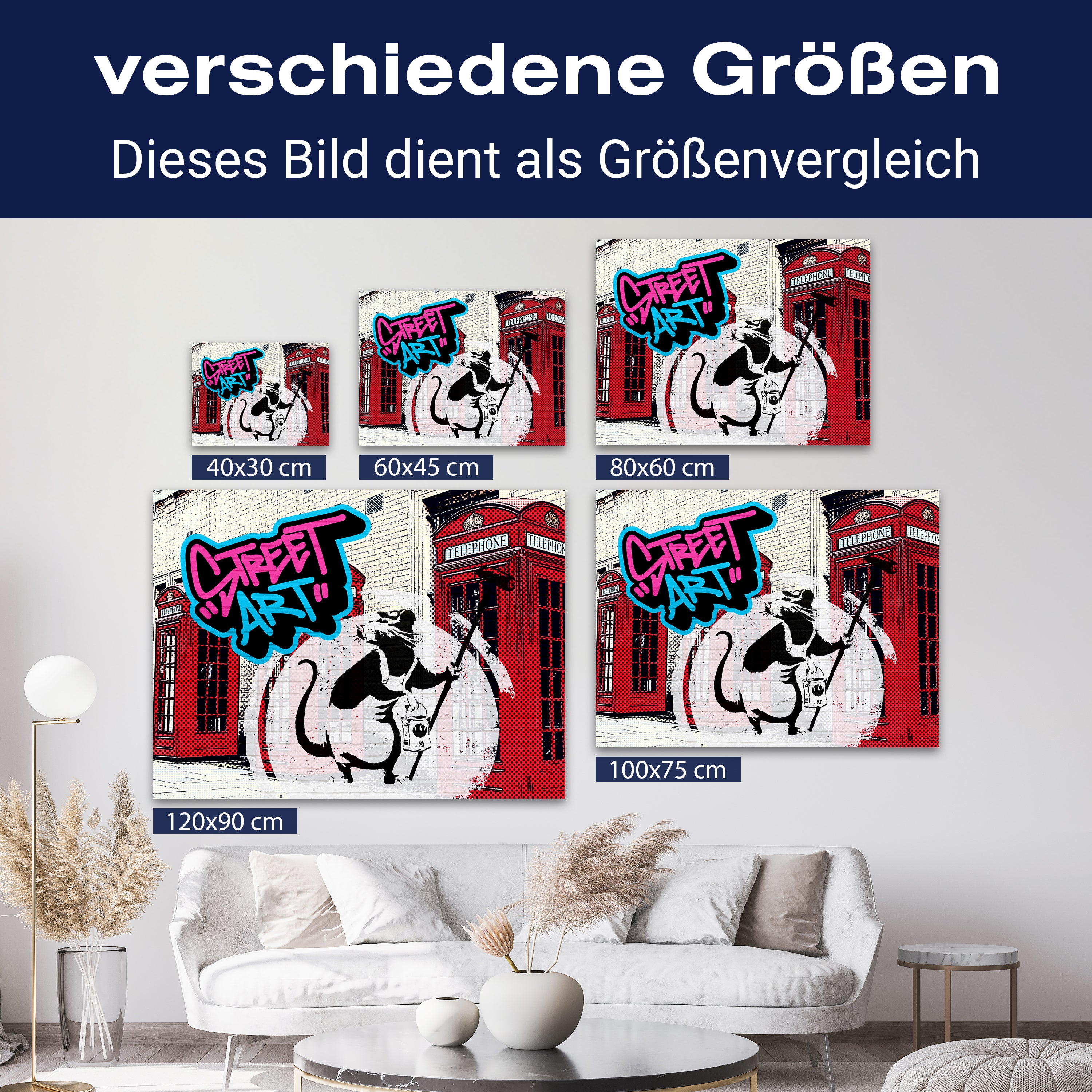 Leinwandbild Banksy Street Art M0846 kaufen - Bild 8