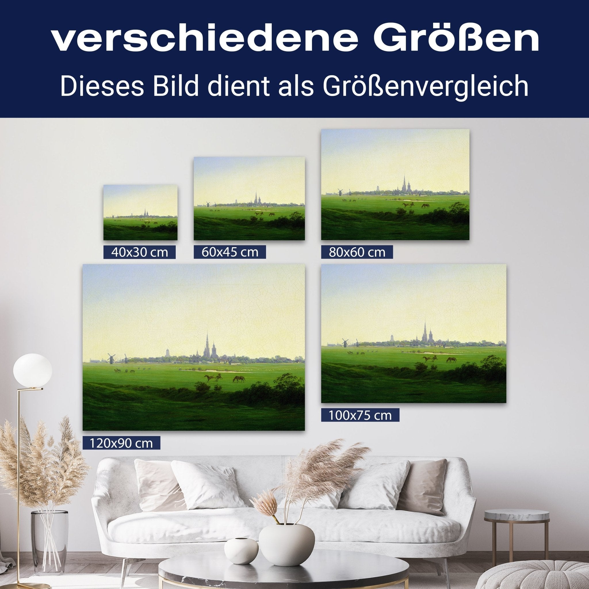 Leinwandbild Greifswalder Weiden Caspar David Friedrich M0854 kaufen - Bild 8