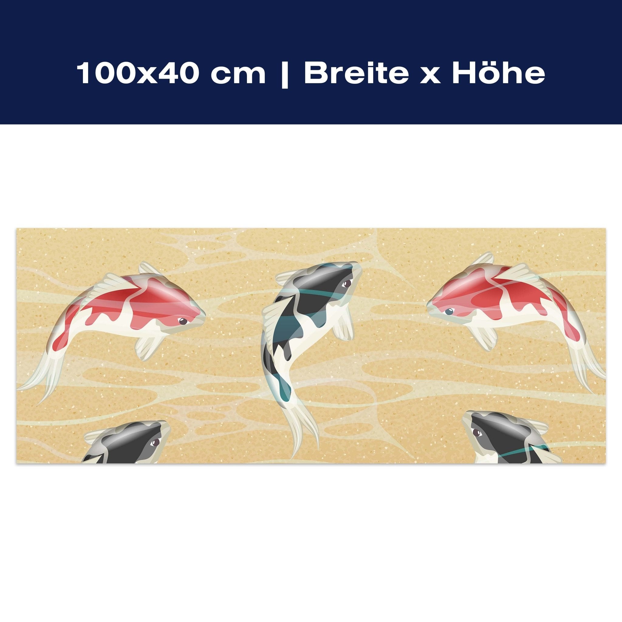 Leinwandbild japanische koi fische M0860