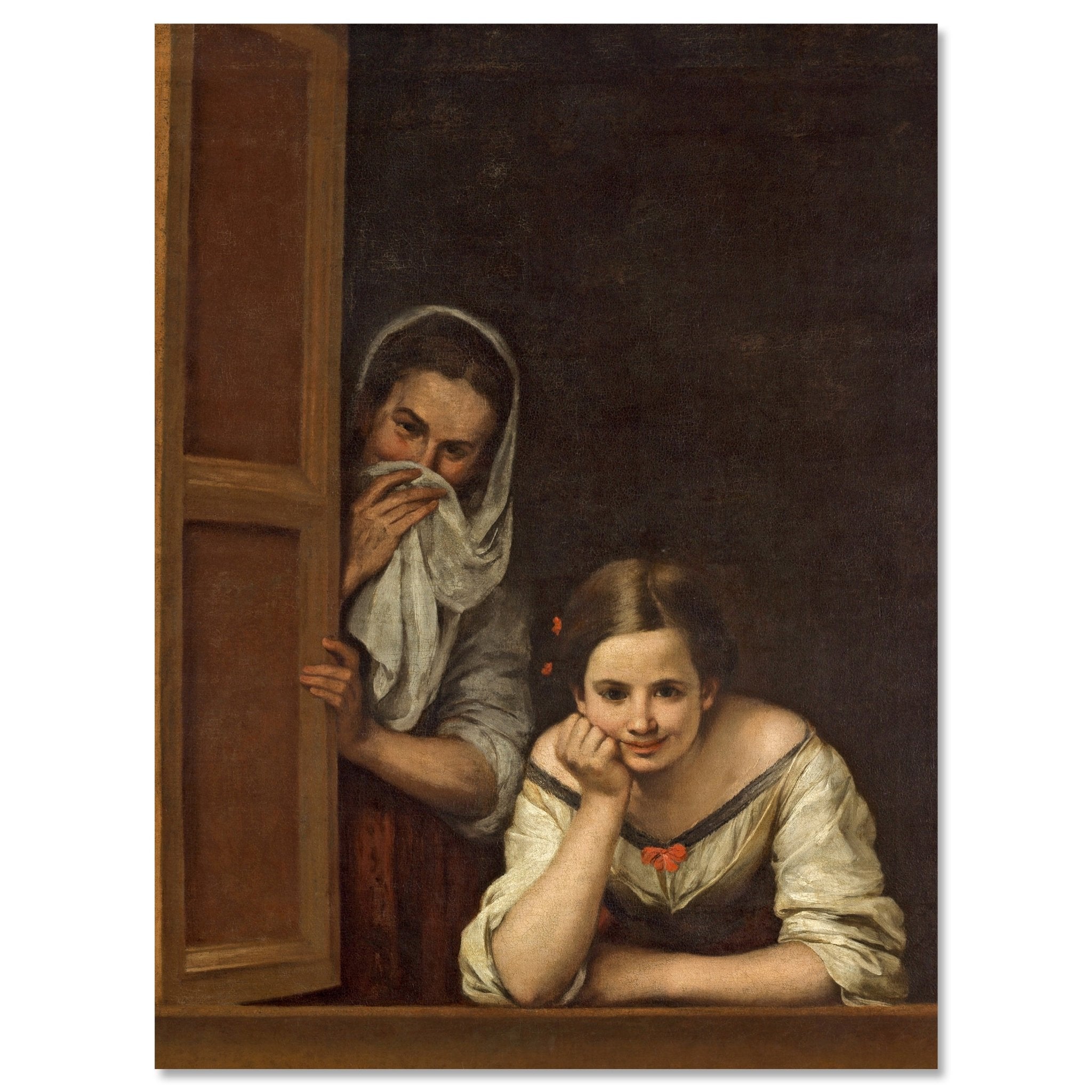 Leinwandbild Frauen aus Galicien am Fenster, Bartolome esteban Murillo M0864 kaufen - Bild 3