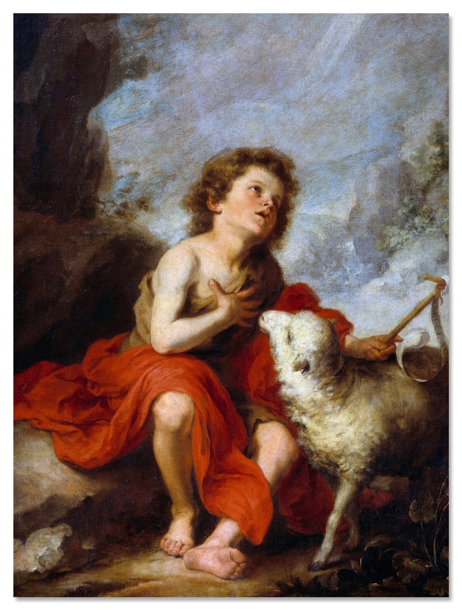 Leinwandbild Darstellung des Heiligen Johannes des Täufers als Kind, Bartolome esteban Murillo M0865