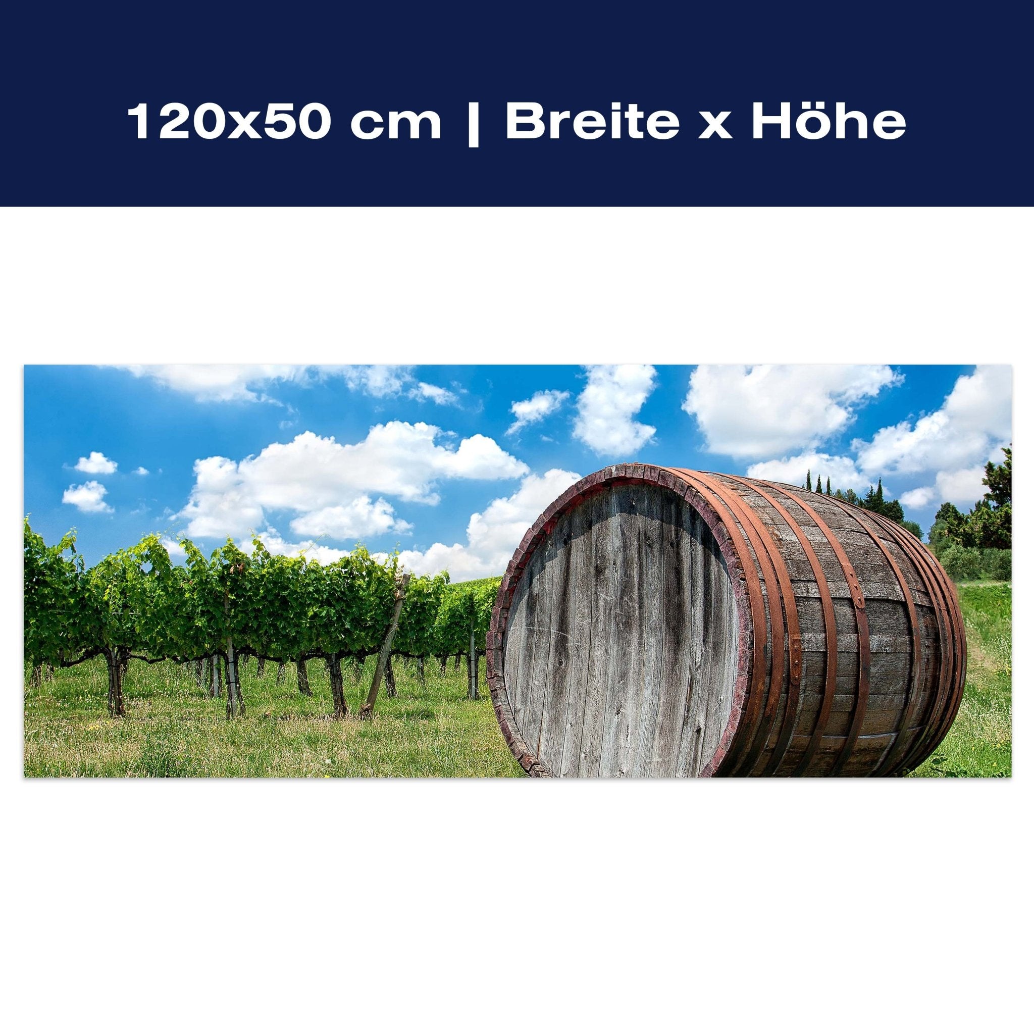 Leinwandbild Weinfass in der Toskana M0873