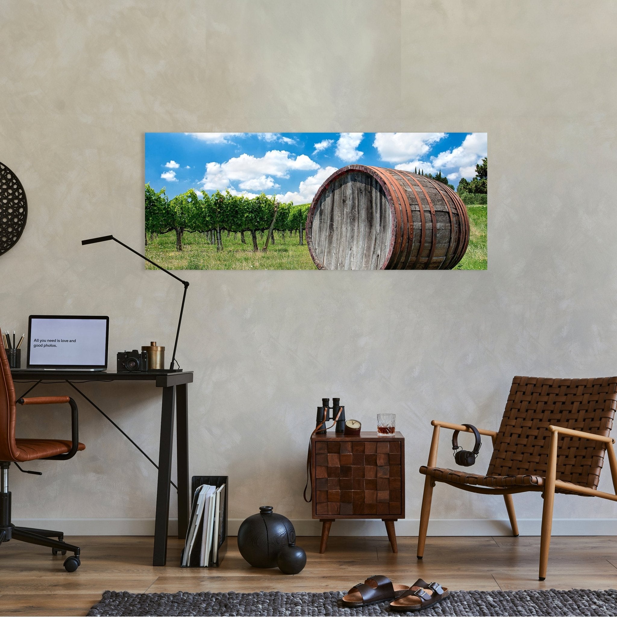 Leinwandbild Weinfass in der Toskana M0873 kaufen - Bild 2