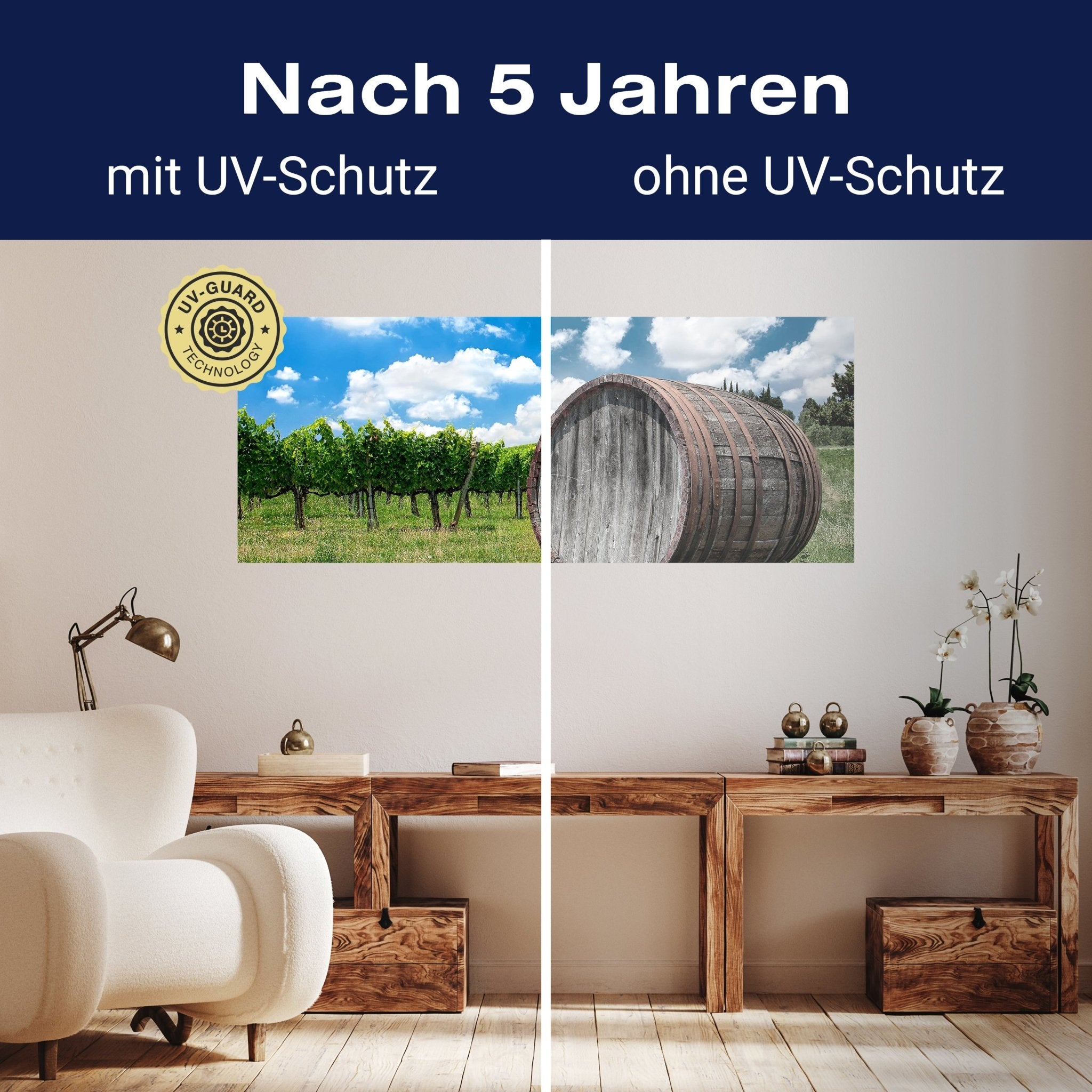 Leinwandbild Weinfass in der Toskana M0873 kaufen - Bild 9