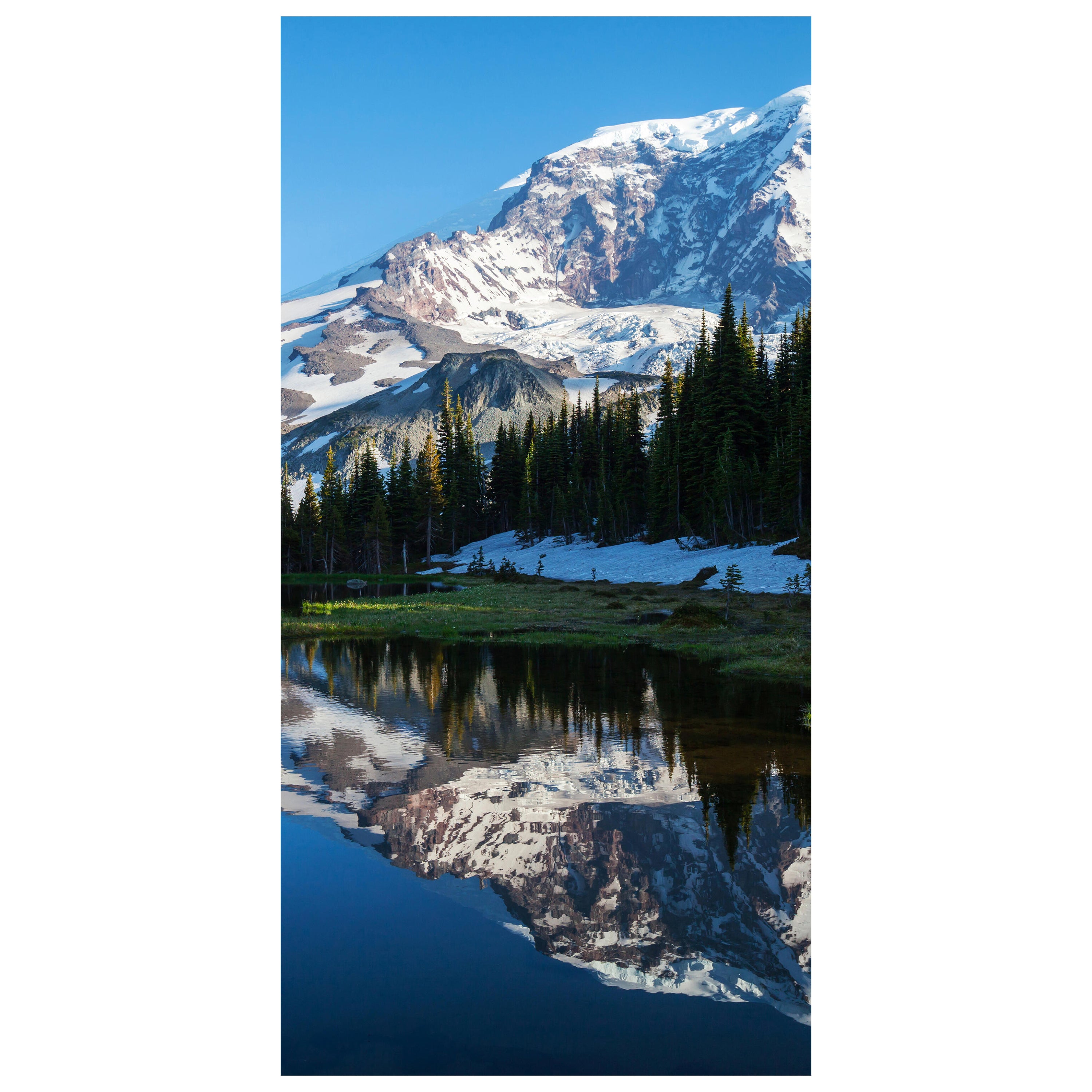 Türtapete Wald mit einem See auf einer Berglandschaft M0880 - Bild 2