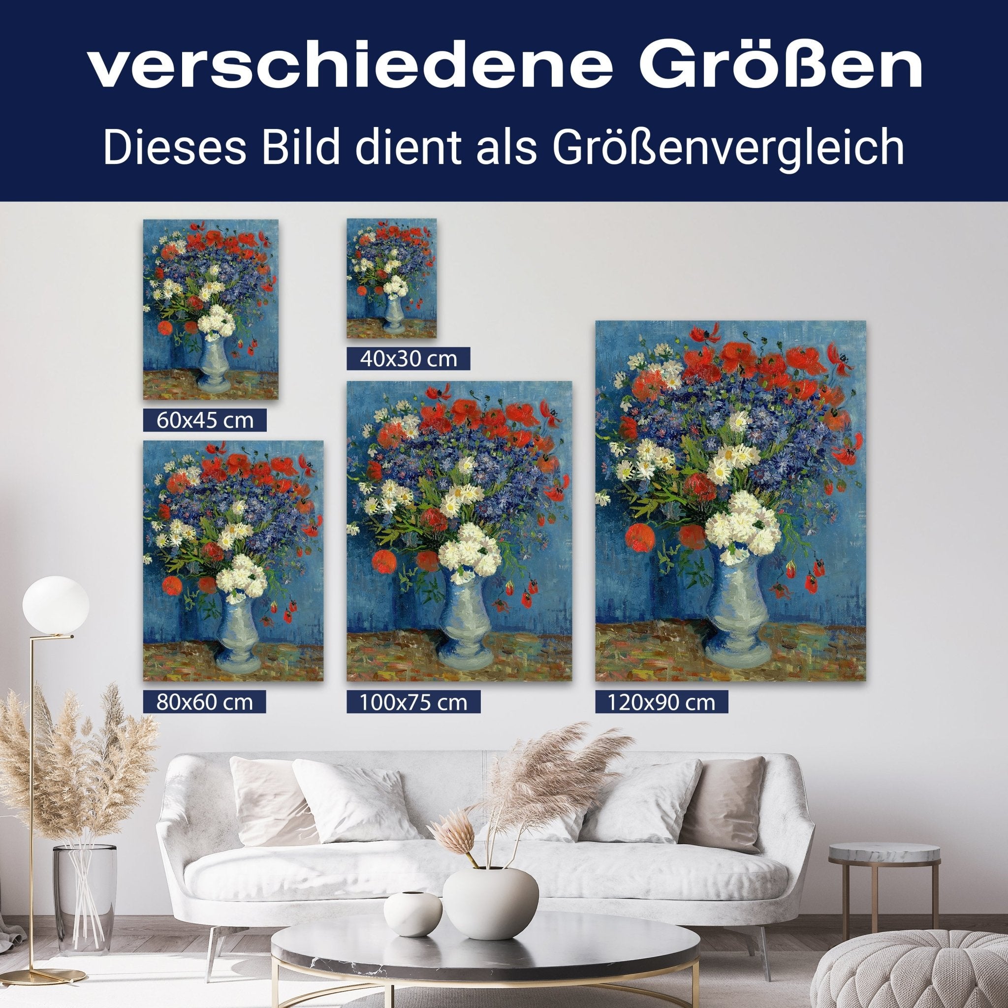 Leinwandbild Kornblumen, Vincent Van Gogh M0882 kaufen - Bild 8