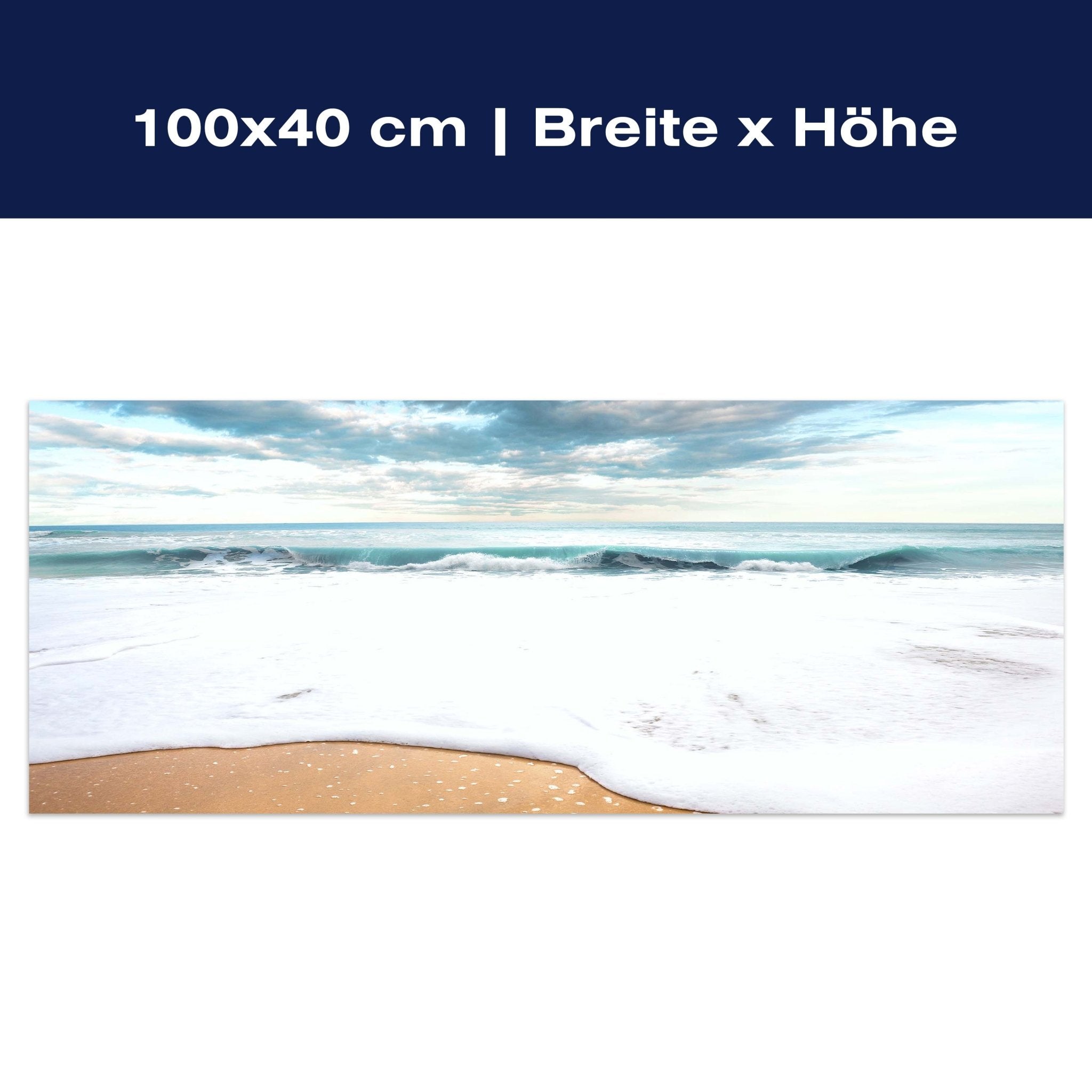 Leinwandbild Strand und idyllischer blauer Himmel M0925