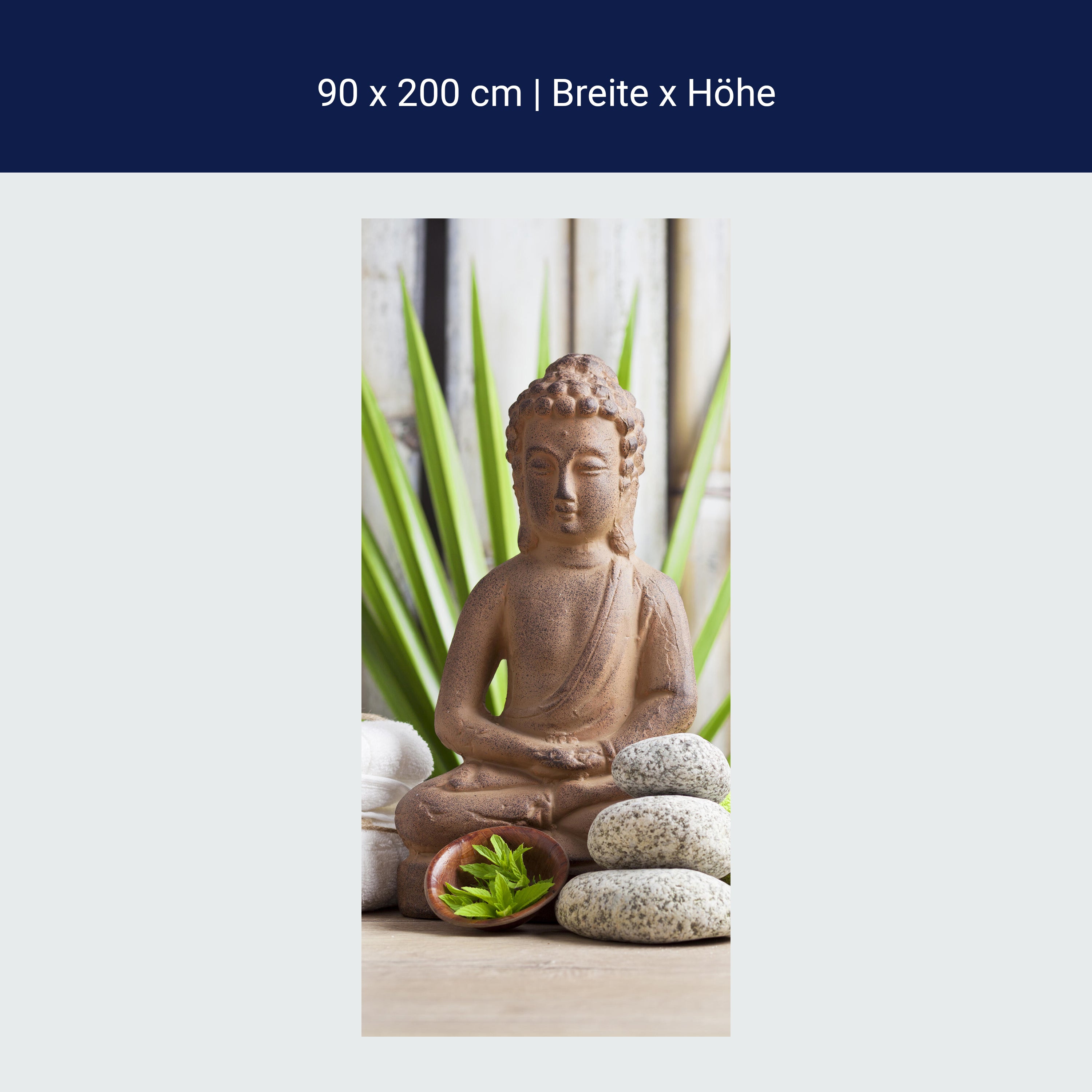 Türtapete Buddha und sauna M0962