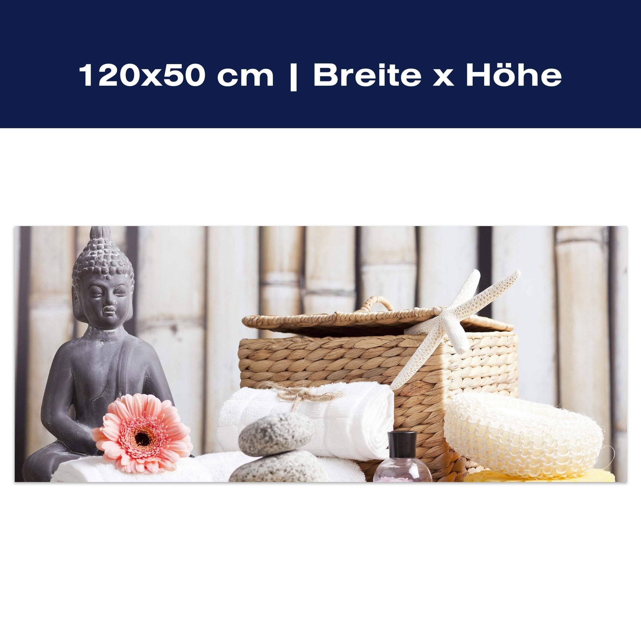 Leinwandbild Spa und Wellness-Einstellung mit Blumen M0963