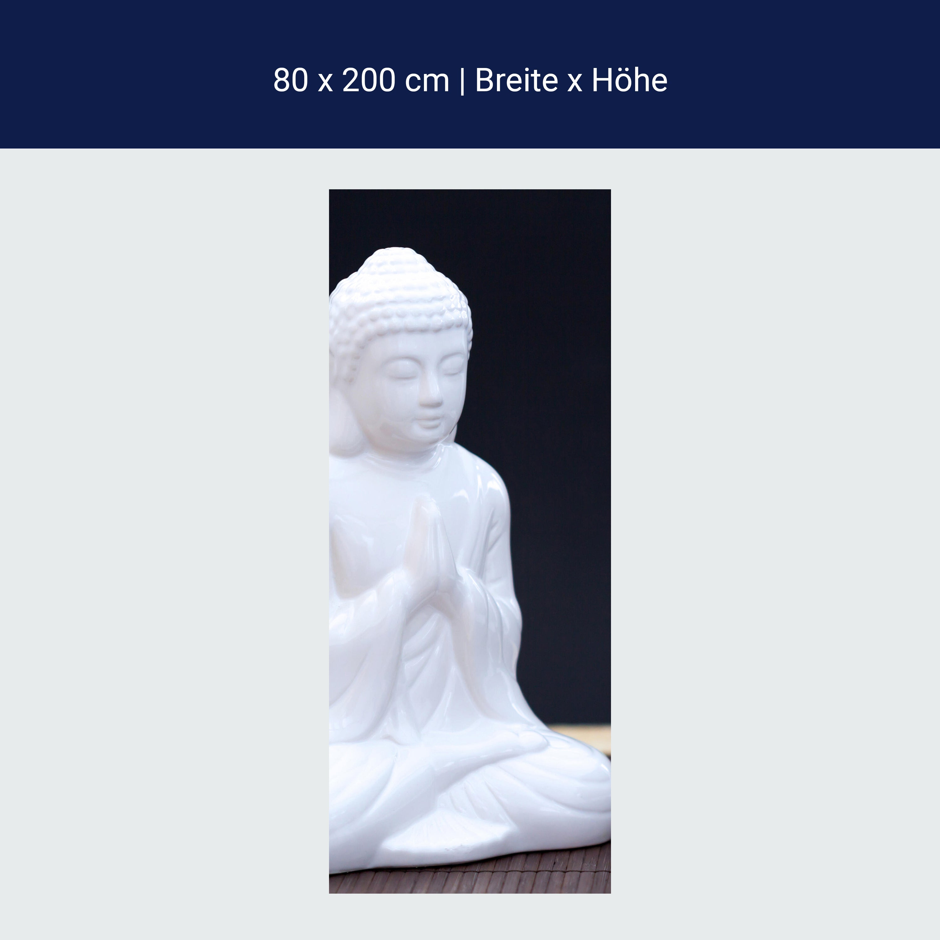 Türtapete Weiße Figur in Meditationshaltung M0967